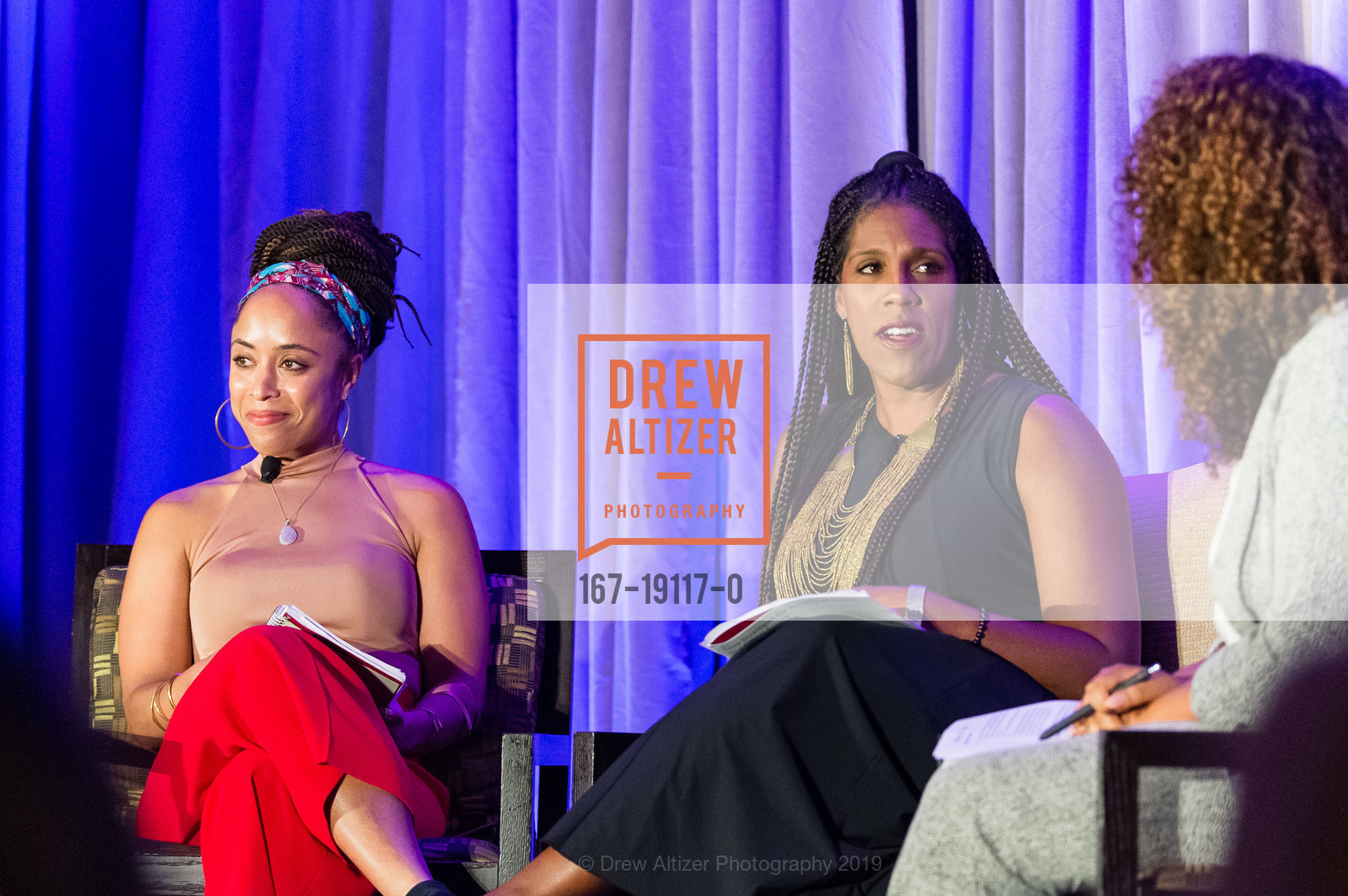 Tynesha McHarris, Teresa Younger, Lulete Mola, Women's Funding Network Conference and VIP Reception with Former President of Ireland Mary Robinson, Hotel Kabuki. 1625 Post Street, September 12th, 2019, Photo #167-19117-0 Tynesha McHarris, Teresa Younger, Lulete Mola, Photo #167-19117-0
