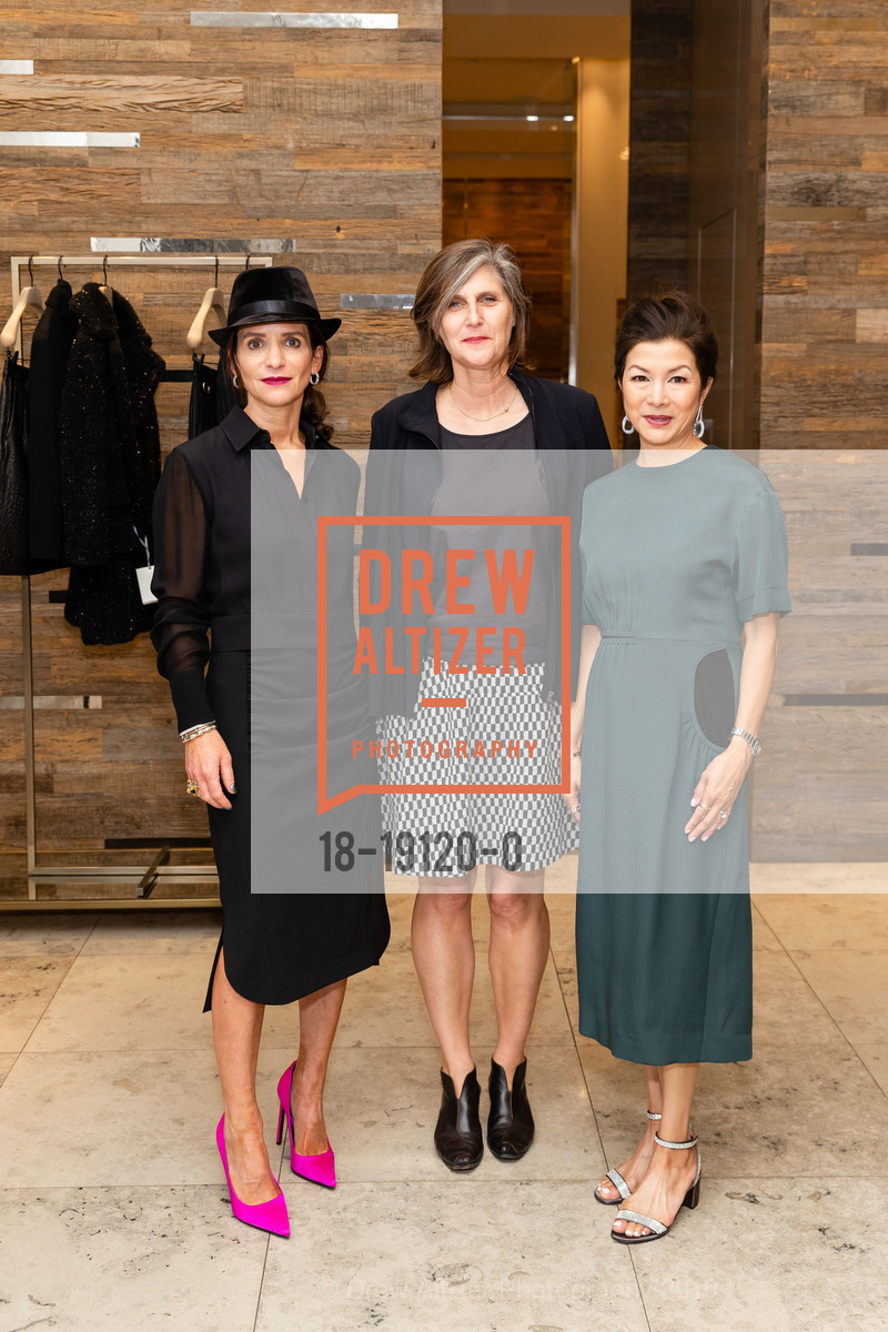 Courtney Dallaire, Jennifer Dunlop Fletcher, Lizelle Green, SFMoMA x Max Mara In-Store Cocktail, Max Mara. 175 Post Street, September 11th, 2019, Photo #18-19120-0 Courtney Dallaire, Jennifer Dunlop Fletcher, Lizelle Green, Photo #18-19120-0