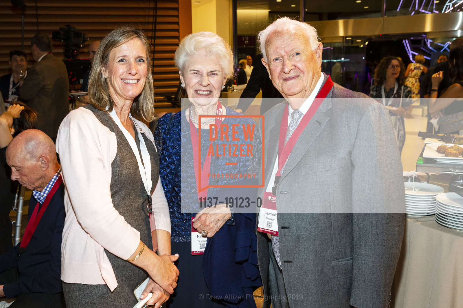 Karen Mitchell, Natalie Ermakoff, Vladimir Ermakoff, The New Stanford Hospital Donor Reception, Stanford Hospital. 500 Pasteur Drive, September 11th, 2019, Photo #1137-19123-0 Karen Mitchell, Natalie Ermakoff, Vladimir Ermakoff, Photo #1137-19123-0