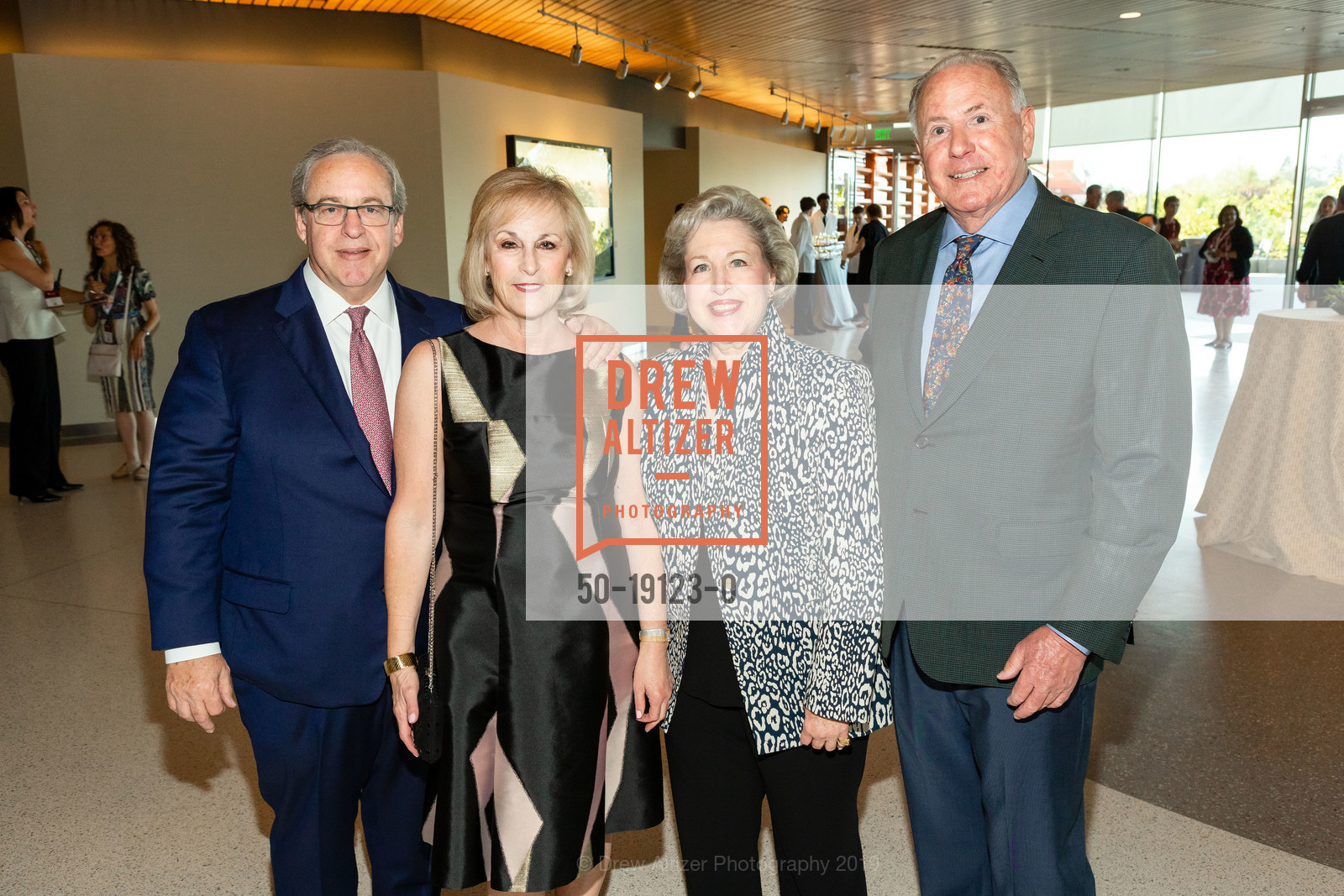 Richard Seiler, Sue Seiler, Carol Seiler Roberts, David Wollenberg, The New Stanford Hospital Donor Reception, Stanford Hospital. 500 Pasteur Drive, September 11th, 2019, Photo #50-19123-0 Richard Seiler, Sue Seiler, Carol Seiler Roberts, David Wollenberg, Photo #50-19123-0
