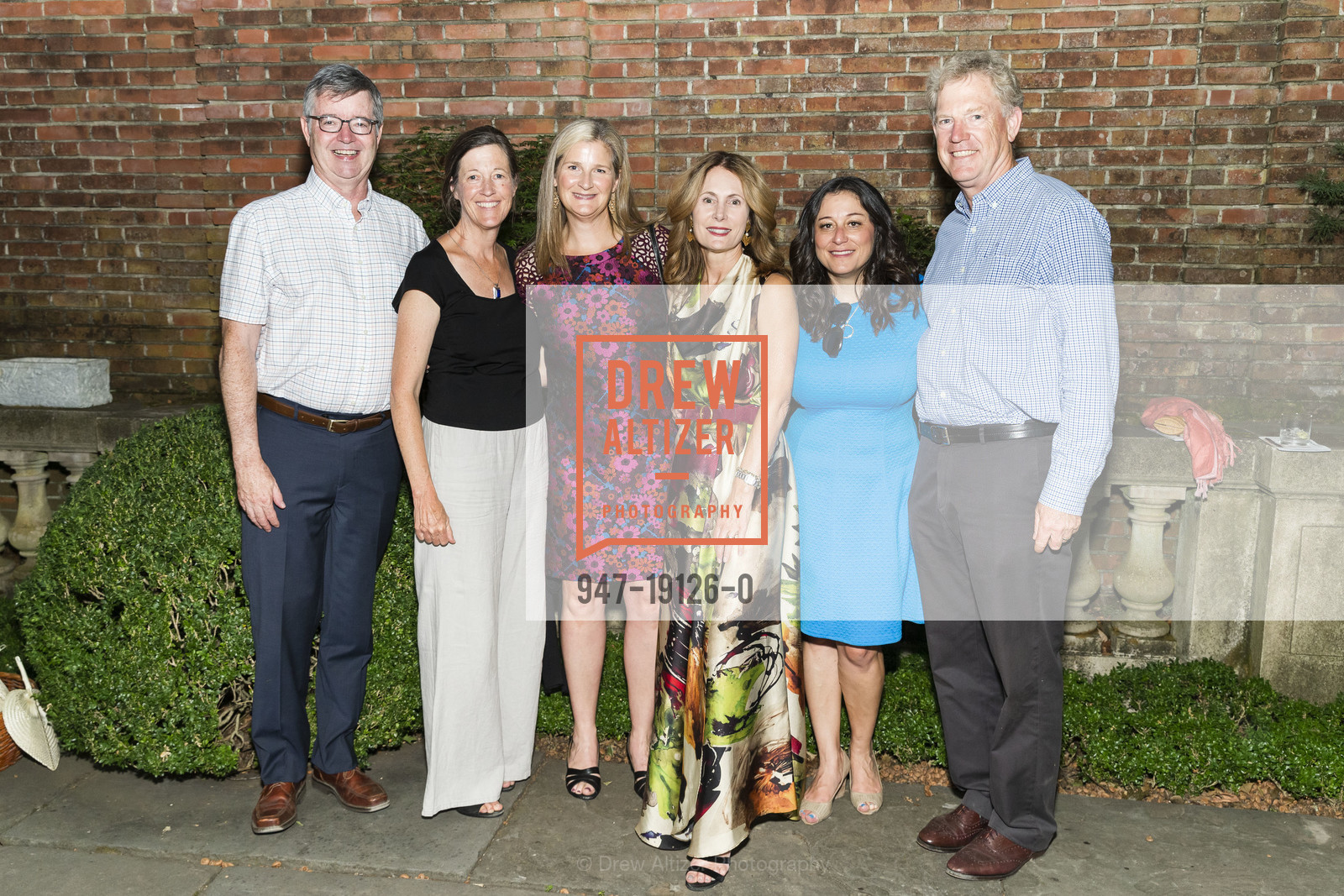 Dave Pine, Marty Burchell, Jane Pine, Donna Colson, April Glatt, Michael Brownrigg, Filoli's Gala in the Garden 2019, Filoli Historic House & Gardens. 86 Cañada Road, Photo #947-19126-0 Dave Pine, Marty Burchell, Jane Pine, Donna Colson, April Glatt, Michael Brownrigg, Photo #947-19126-0