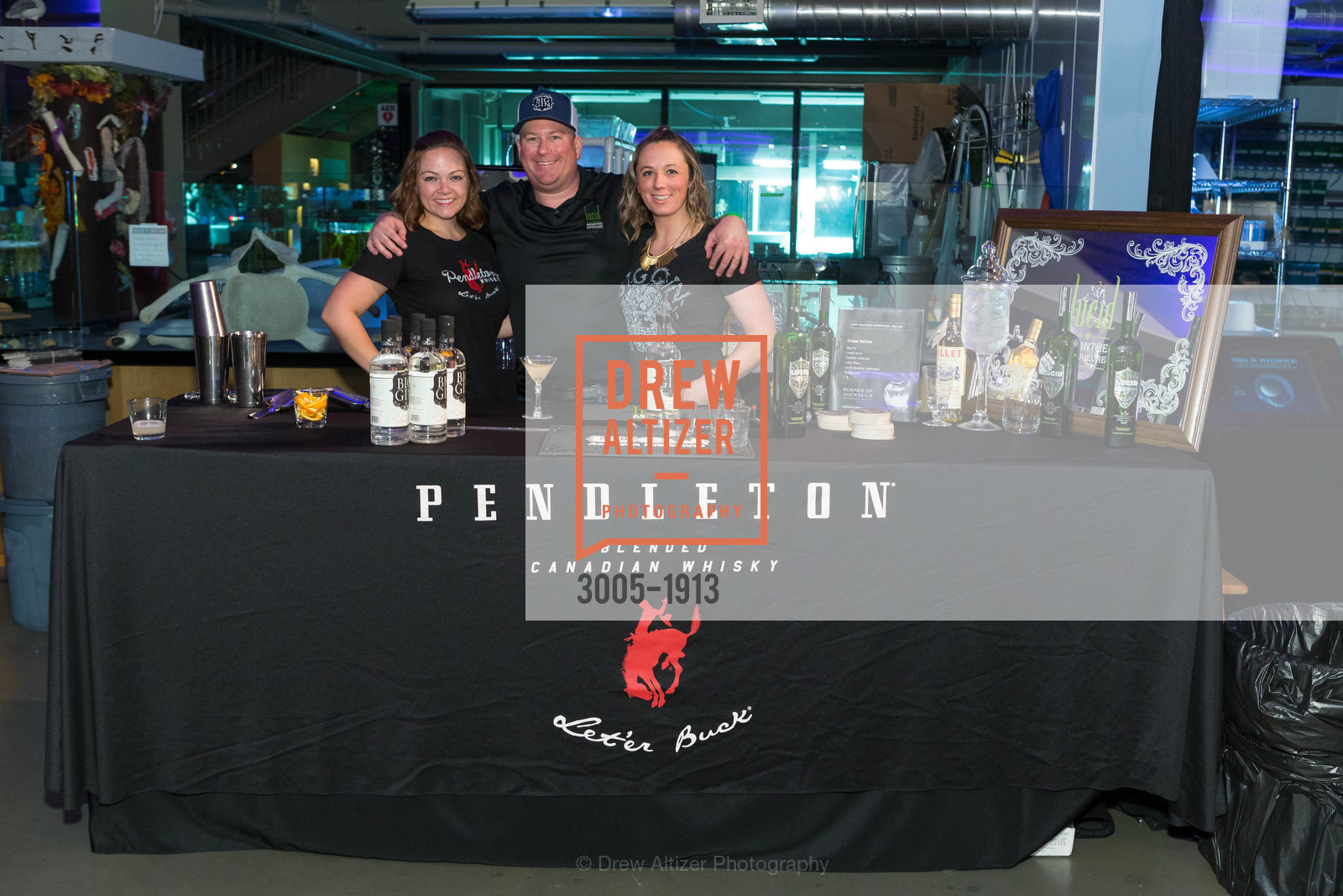 Jenna Bertuccelli, Dustin Reed, Erica Schuler, Science of Cocktails 2017, Exploratorium. Pier 15 Embarcadero, Photo #3005-1913 Jenna Bertuccelli, Dustin Reed, Erica Schuler, Photo #3005-1913