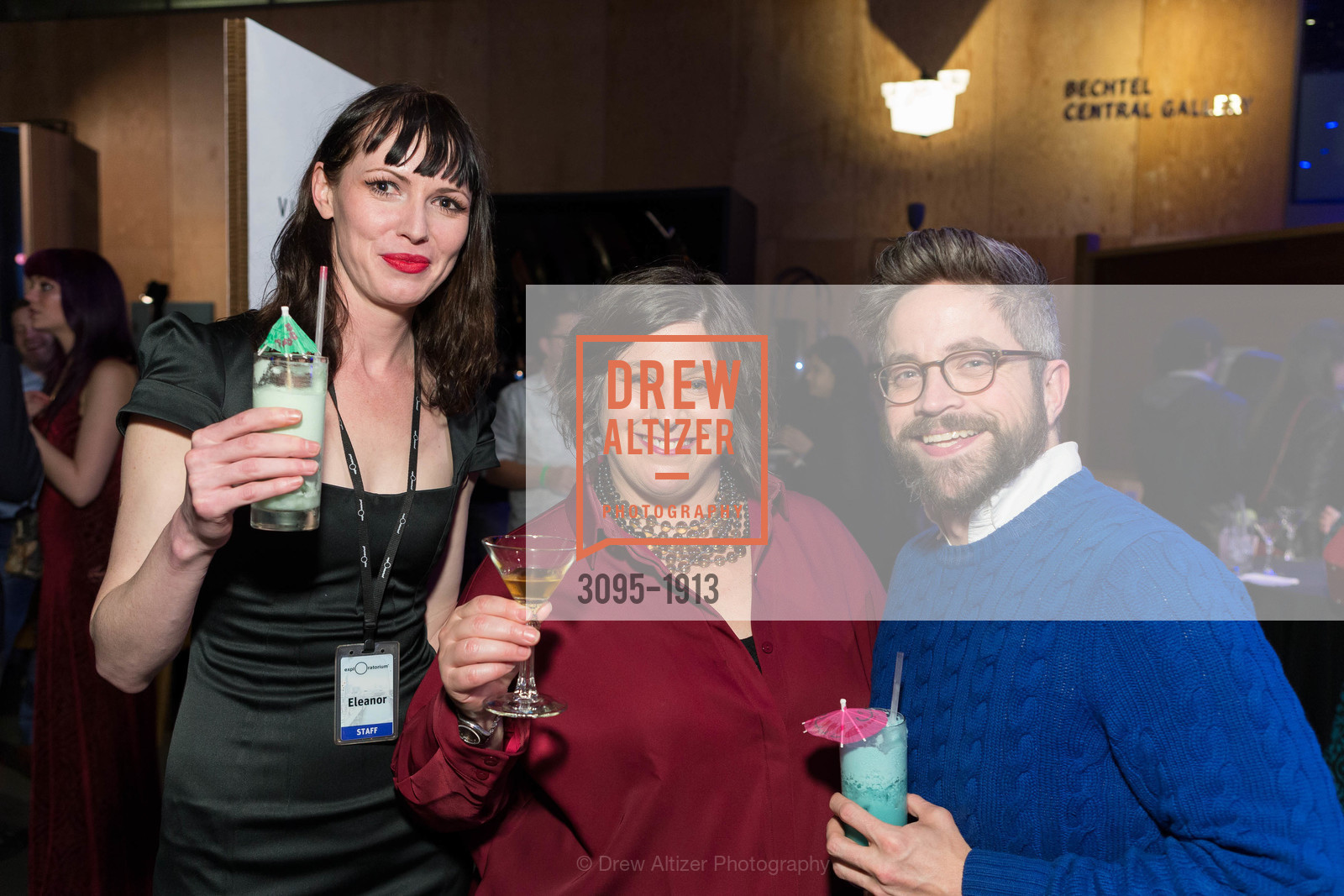 Elenor Griffin, Suzy Varadi, Christopher Lentz, Science of Cocktails 2017, Exploratorium. Pier 15 Embarcadero, Photo #3095-1913 Elenor Griffin, Suzy Varadi, Christopher Lentz, Photo #3095-1913