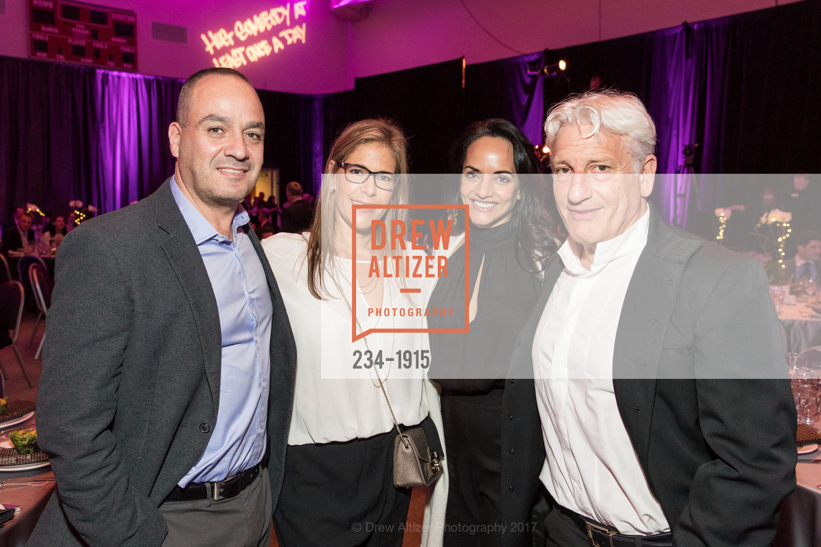 Russell Dreisenstock, Kim Dreisenstock, Maya Adam, Lawrence Seeff, OFJCC Benefit Featuring Michael Franti, Oshman Family JCC. 3921 Fabian Way, Palo Alto, United States, February 4th, 2017, Photo #234-1915 Russell Dreisenstock, Kim Dreisenstock, Maya Adam, Lawrence Seeff, Photo #234-1915