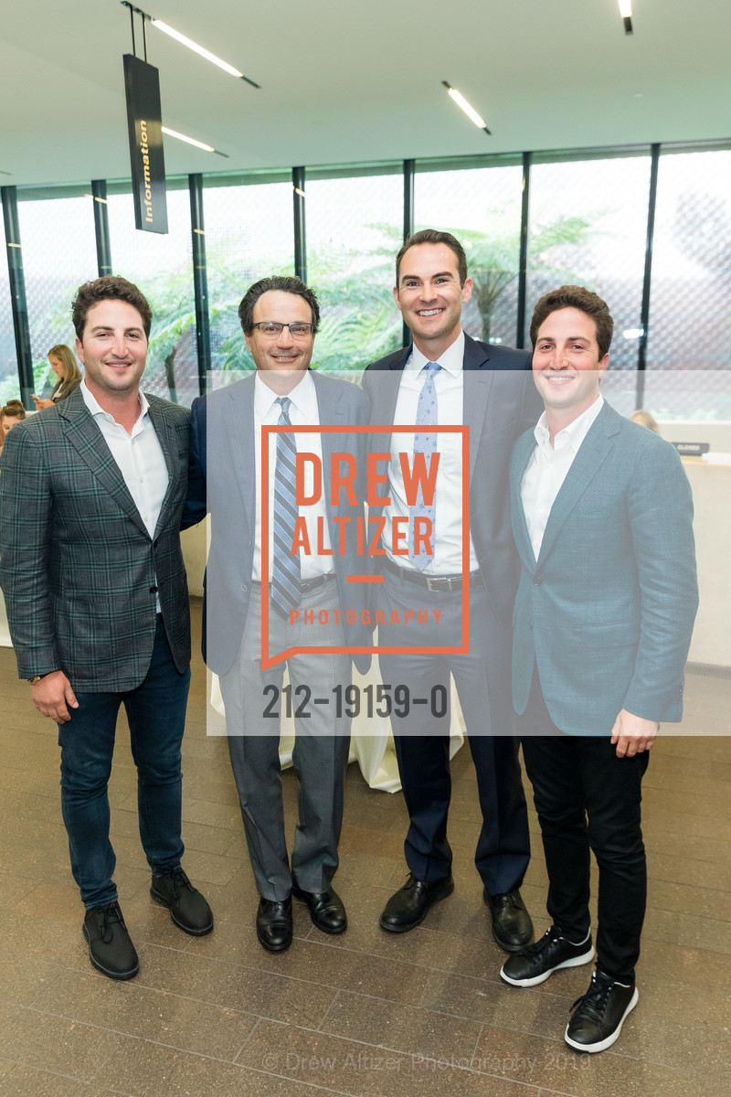 Jason Goldman, Dennis Mulqueeney, PJ Skarlanic, Matthew Goldman, Annual Donors' Luncheon and Director's Preview, de Young Museum. 50 Hagiwara Tea Garden Dr, September 16th, 2019, Photo #212-19159-0 Jason Goldman, Dennis Mulqueeney, PJ Skarlanic, Matthew Goldman, Photo #212-19159-0