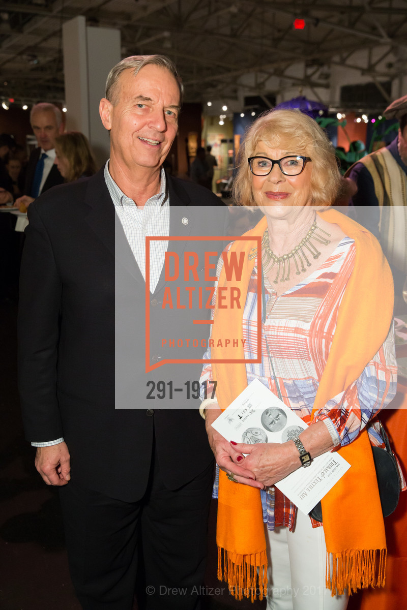 Mark Kyle, Anita Schroder, San Francisco Tribal & Textile Art Show Opening Preview Gala, Fort Mason. Festival Pavilion 2 Marina Blvd, February 9th, 2017, Photo #291-1917 Mark Kyle, Anita Schroder, Photo #291-1917