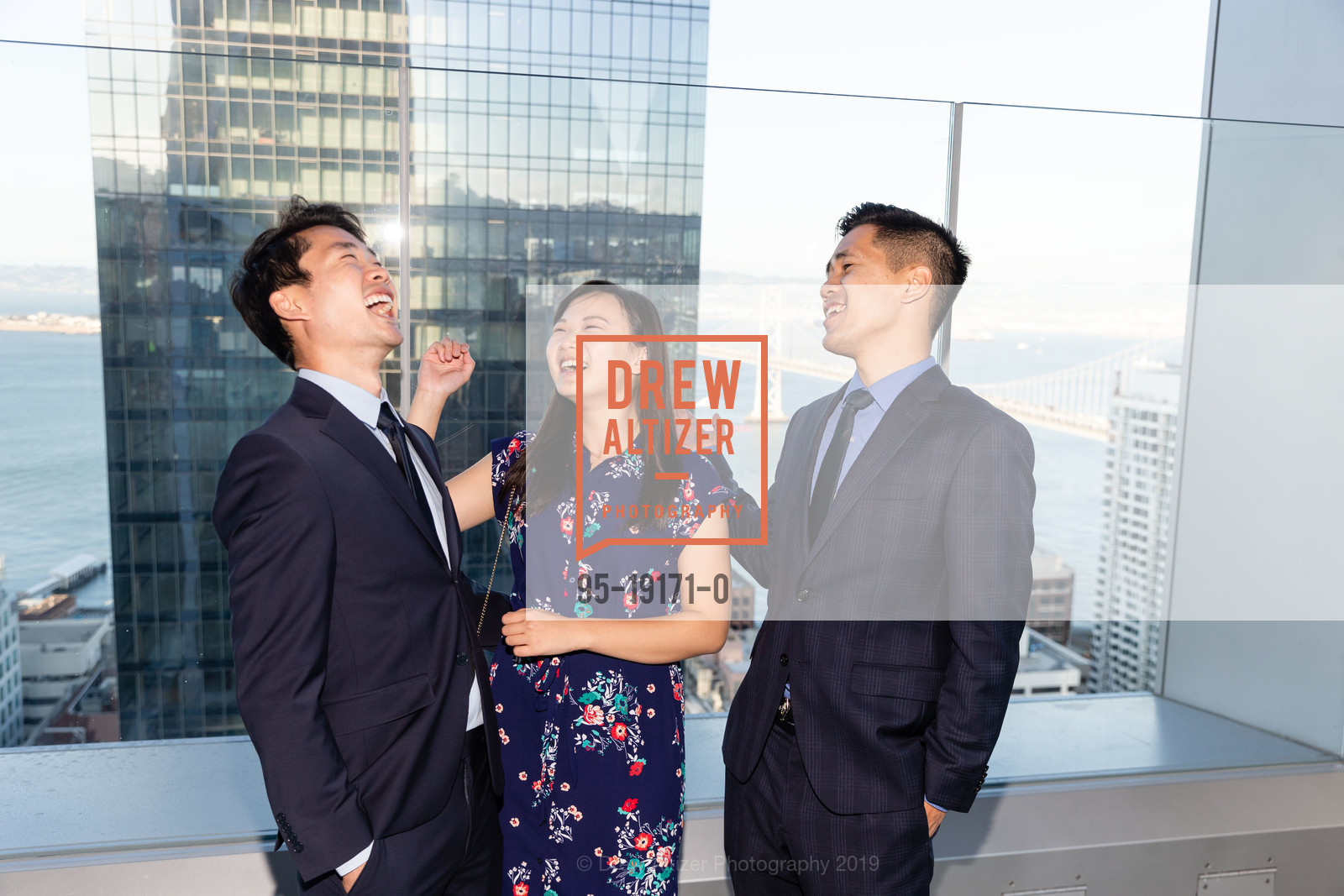 Andrew Park, Selina Oh, Kenny Dinh, 181 Fremont Hosts 2019 Wilkes Bashford Fundraiser, 181 Fremont Residences, Club Level, 39th Floor. 181 Fremont Street, September 18th, 2019, Photo #95-19171-0 Andrew Park, Selina Oh, Kenny Dinh, Photo #95-19171-0