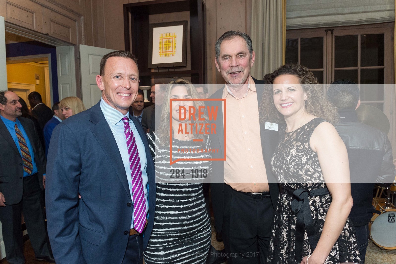 Ally Galli, Phil Schubert, Bruce Bochy, Yara Pires, The 29th Annual Guardsmen Celebrity Dinner & Sports Auction, Fairmont Hotel. 950 Mason St, February 9th, 2017, Photo #284-1918 Ally Galli, Phil Schubert, Bruce Bochy, Yara Pires, Photo #284-1918