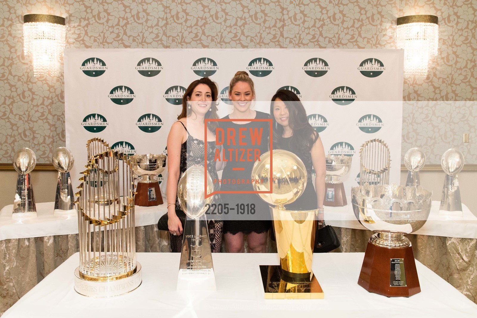 Yasaman Nazhand, Sarah Cole, Julie Chen, The 29th Annual Guardsmen Celebrity Dinner & Sports Auction, Fairmont Hotel. 950 Mason St, February 9th, 2017, Photo #2205-1918 Yasaman Nazhand, Sarah Cole, Julie Chen, Photo #2205-1918