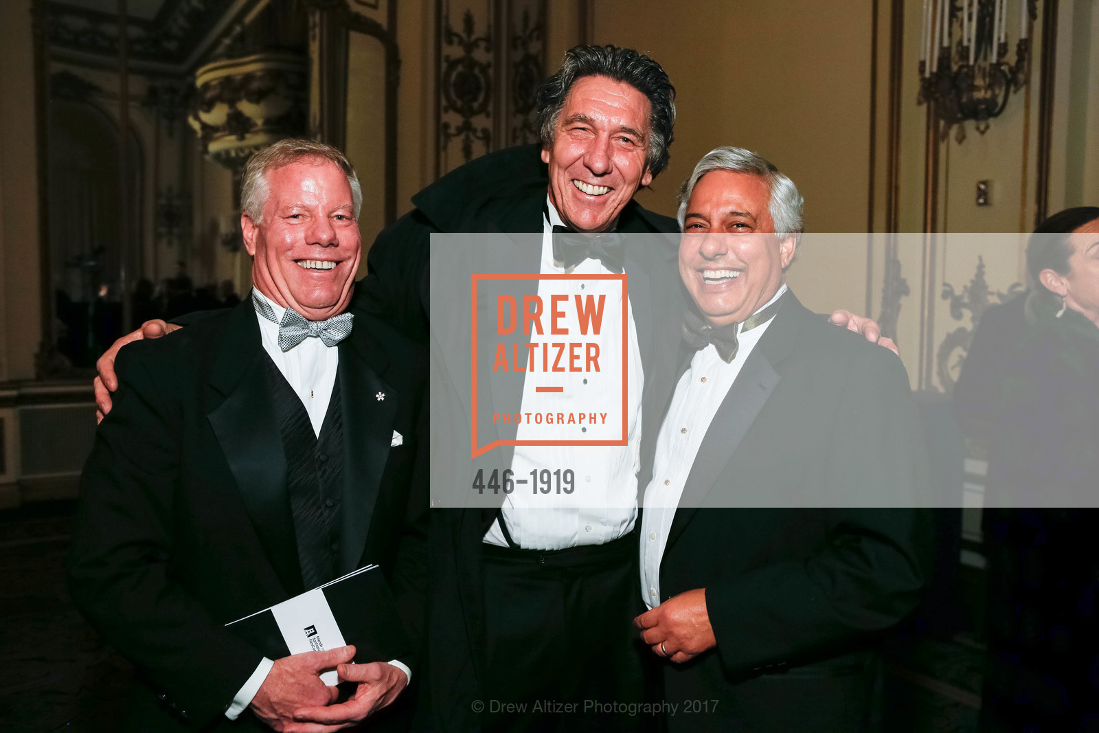 FX Crowley, Ed Silvia, Ron Dudum, Friends of the San Francisco Film Commission - Tribute to Chris Columbus, Fairmont San Francisco-Hotel, Gold Room. 950 Mason St, February 9th, 2017, Photo #446-1919 FX Crowley, Ed Silvia, Ron Dudum, Photo #446-1919