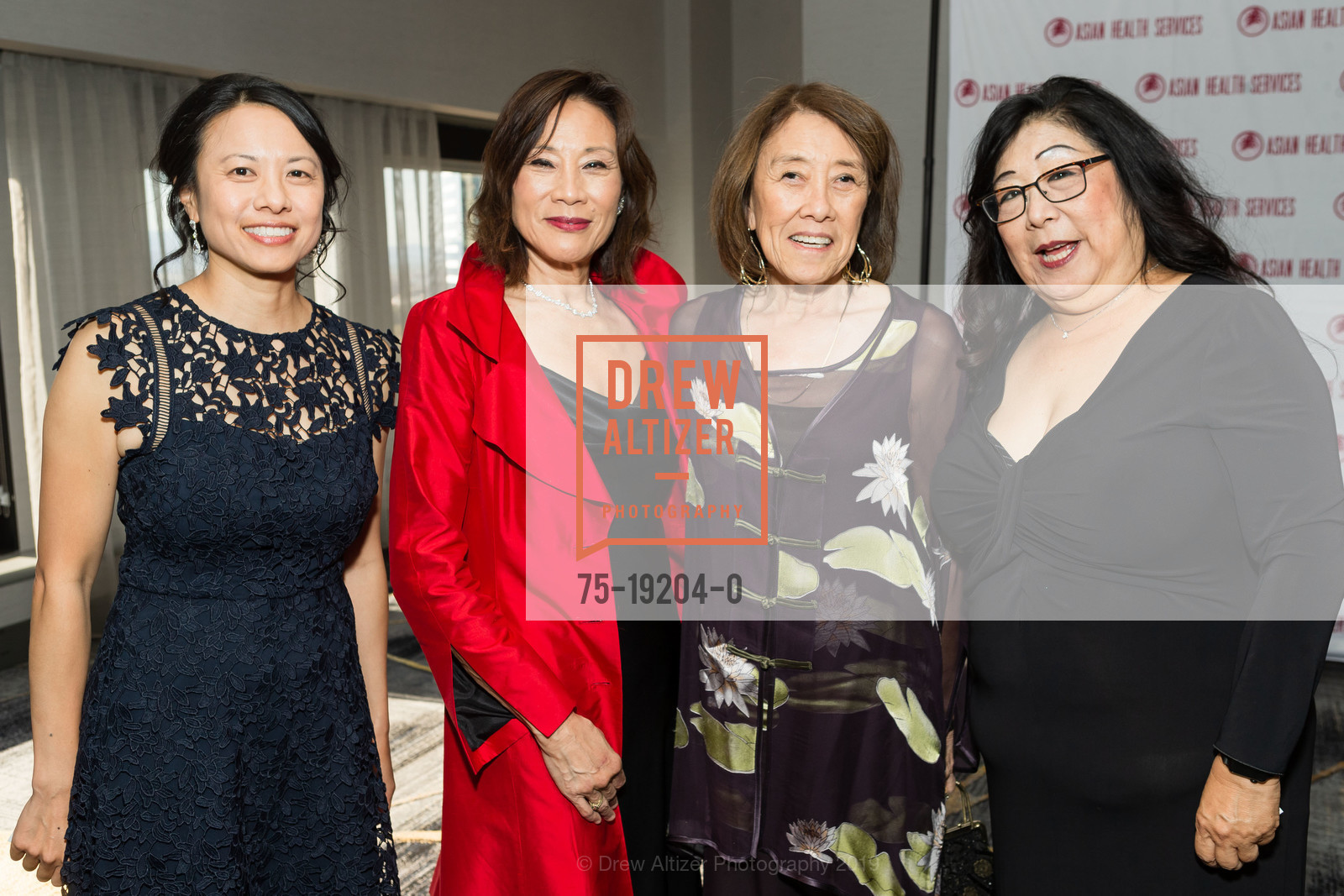 Julia Liou, Janet Yang, Iris Yang, Sherry Hirota, Asian Health Services 45th Annual Gala, Oakland Marriott City Center. 1001 Broadway, September 21st, 2019, Photo #75-19204-0 Julia Liou, Janet Yang, Iris Yang, Sherry Hirota, Photo #75-19204-0