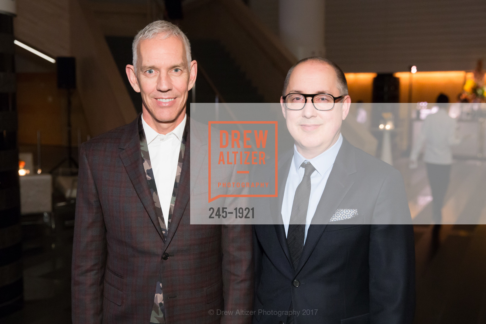 David Oldroyd, Greg Stewart, SFMOMA Director's Circle Dinner, SFMOMA. 151 Third St, SF, February 8th, 2017, Photo #245-1921 David Oldroyd, Greg Stewart, Photo #245-1921
