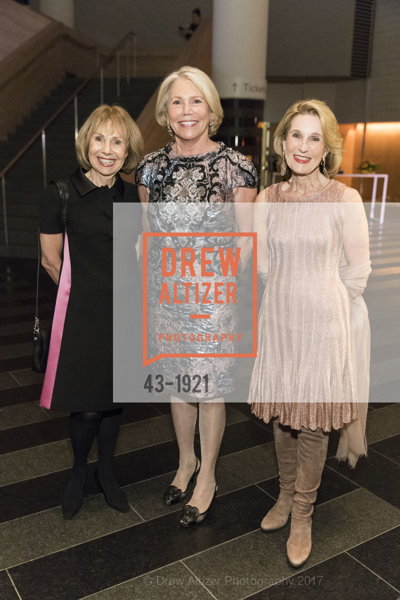 Joan Roebuck, Patty Fitzpatrick, Lorna Meyer Calas, SFMOMA Director's Circle Dinner, SFMOMA. 151 Third St, SF, February 8th, 2017, Photo #43-1921 Joan Roebuck, Patty Fitzpatrick, Lorna Meyer Calas, Photo #43-1921