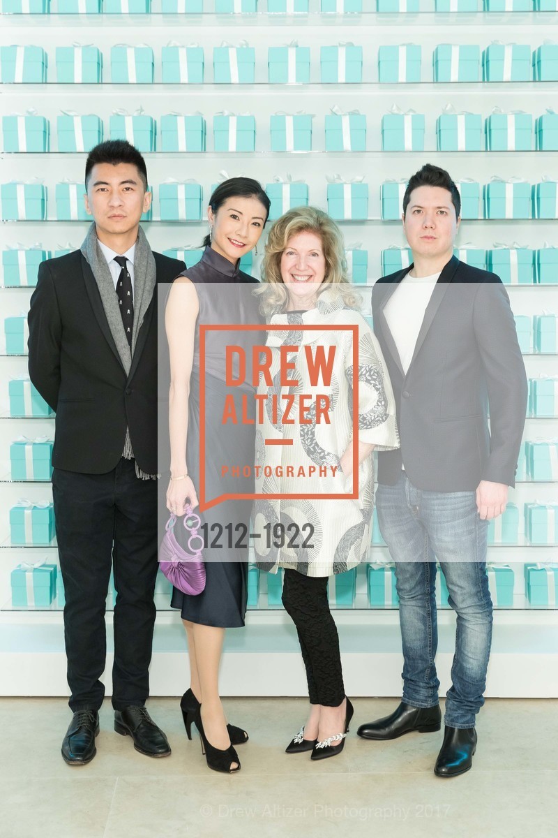 Thomas Liu, Yuan Yuan Tan, Celeste Woo, Chris Woo, Tiffany & Co. Grand Opening Event, Tiffany & Co. 150 Post St, February 9th, 2017, Photo #1212-1922 Thomas Liu, Yuan Yuan Tan, Celeste Woo, Chris Woo, Photo #1212-1922