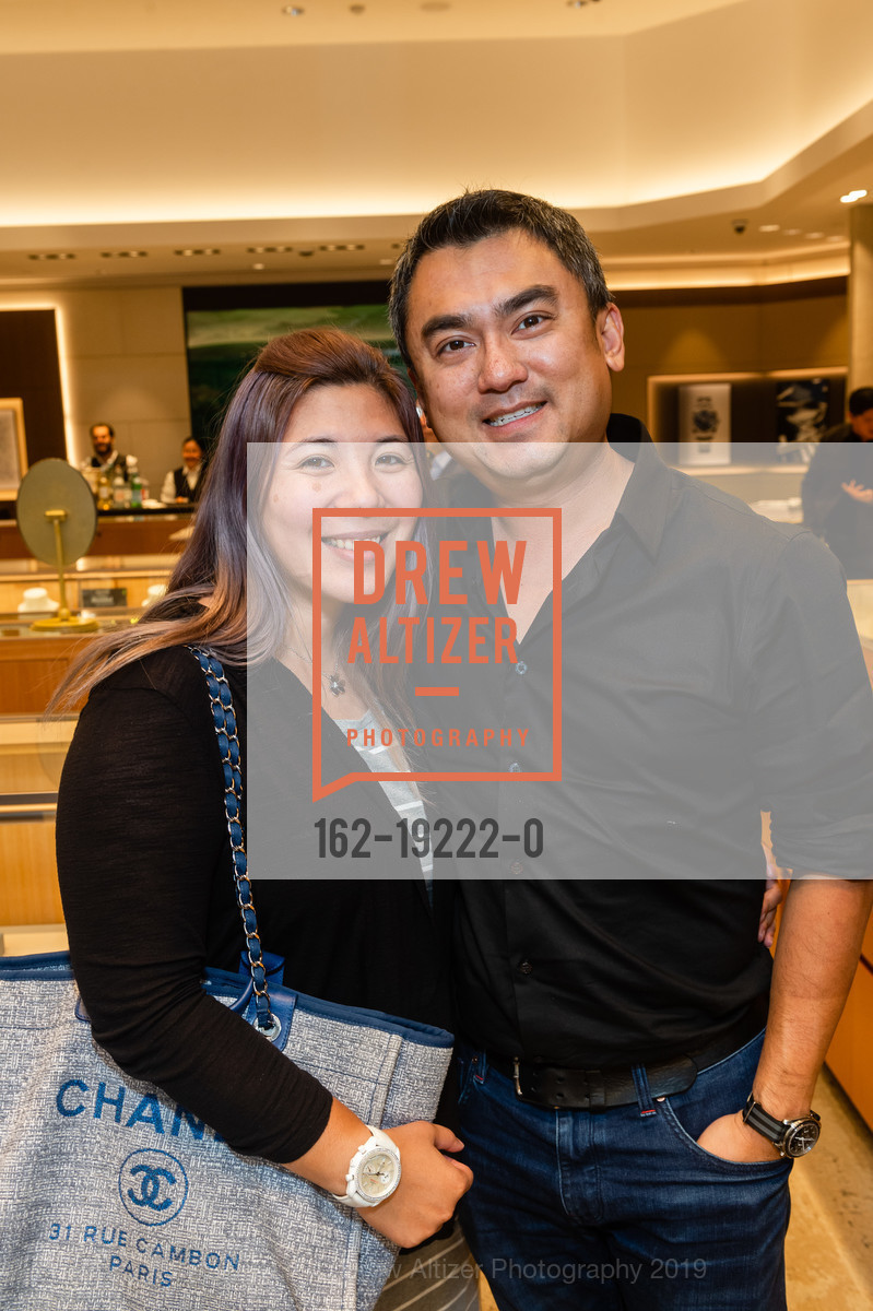 Christelle Chau, Tim Wong, Shreve & Co. Hosts Patek Phillippe Event 2019, Stanford Shopping Center. 329 Stanford Shopping Center, October 2nd, 2019, Photo #162-19222-0 Christelle Chau, Tim Wong, Photo #162-19222-0