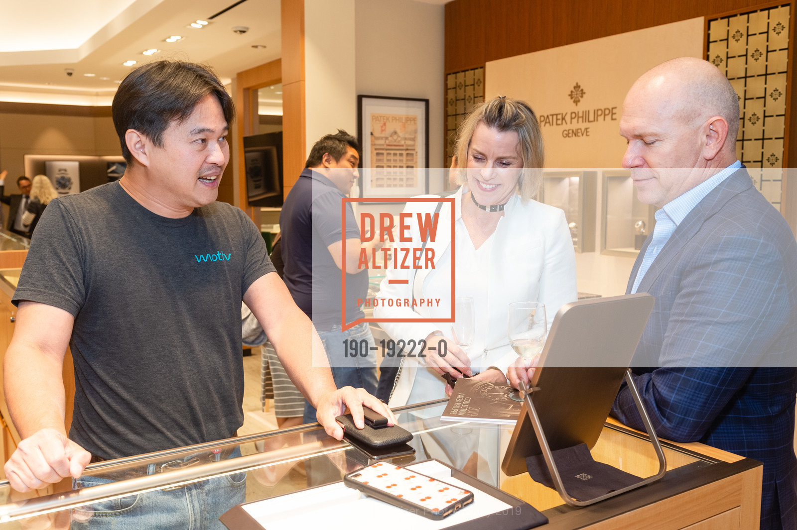 John Hsieh, Jill Maines, Matt Krebs, Shreve & Co. Hosts Patek Phillippe Event 2019, Stanford Shopping Center. 329 Stanford Shopping Center, October 2nd, 2019, Photo #190-19222-0 John Hsieh, Jill Maines, Matt Krebs, Photo #190-19222-0