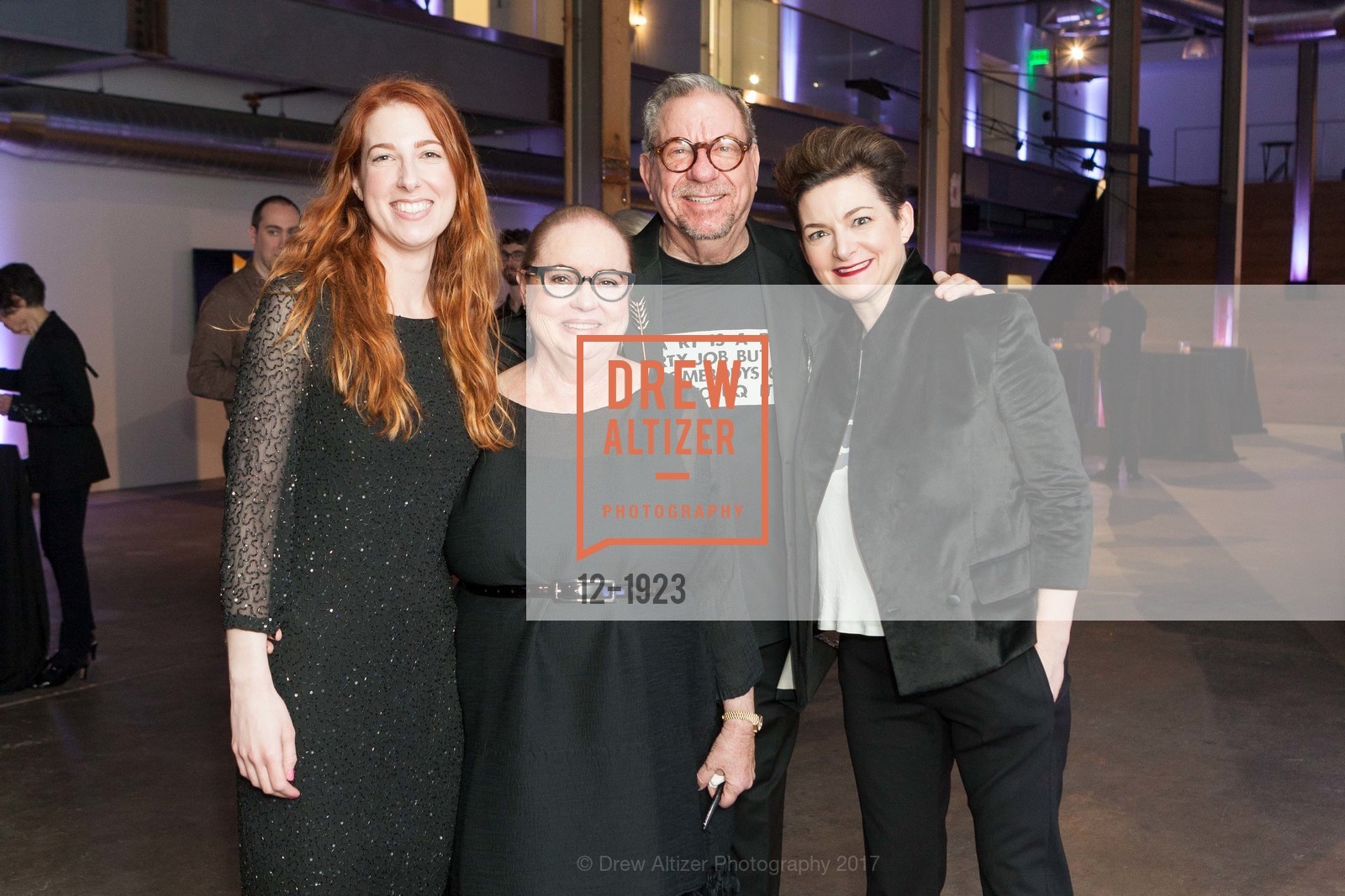 Natalie Schreyer, Chara Schreyer, Gary Hutton, Alisa Carroll, Art House Launch Party, Minnesota Street Project. 1275 Minnesota Street, February 9th, 2017, Photo #12-1923 Natalie Schreyer, Chara Schreyer, Gary Hutton, Alisa Carroll, Photo #12-1923