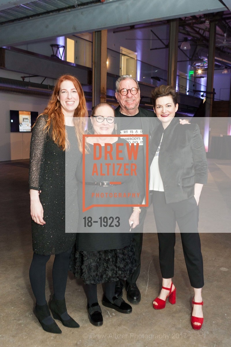 Natalie Schreyer, Chara Schreyer, Gary Hutton, Alisa Carroll, Art House Launch Party, Minnesota Street Project. 1275 Minnesota Street, February 9th, 2017, Photo #18-1923 Natalie Schreyer, Chara Schreyer, Gary Hutton, Alisa Carroll, Photo #18-1923