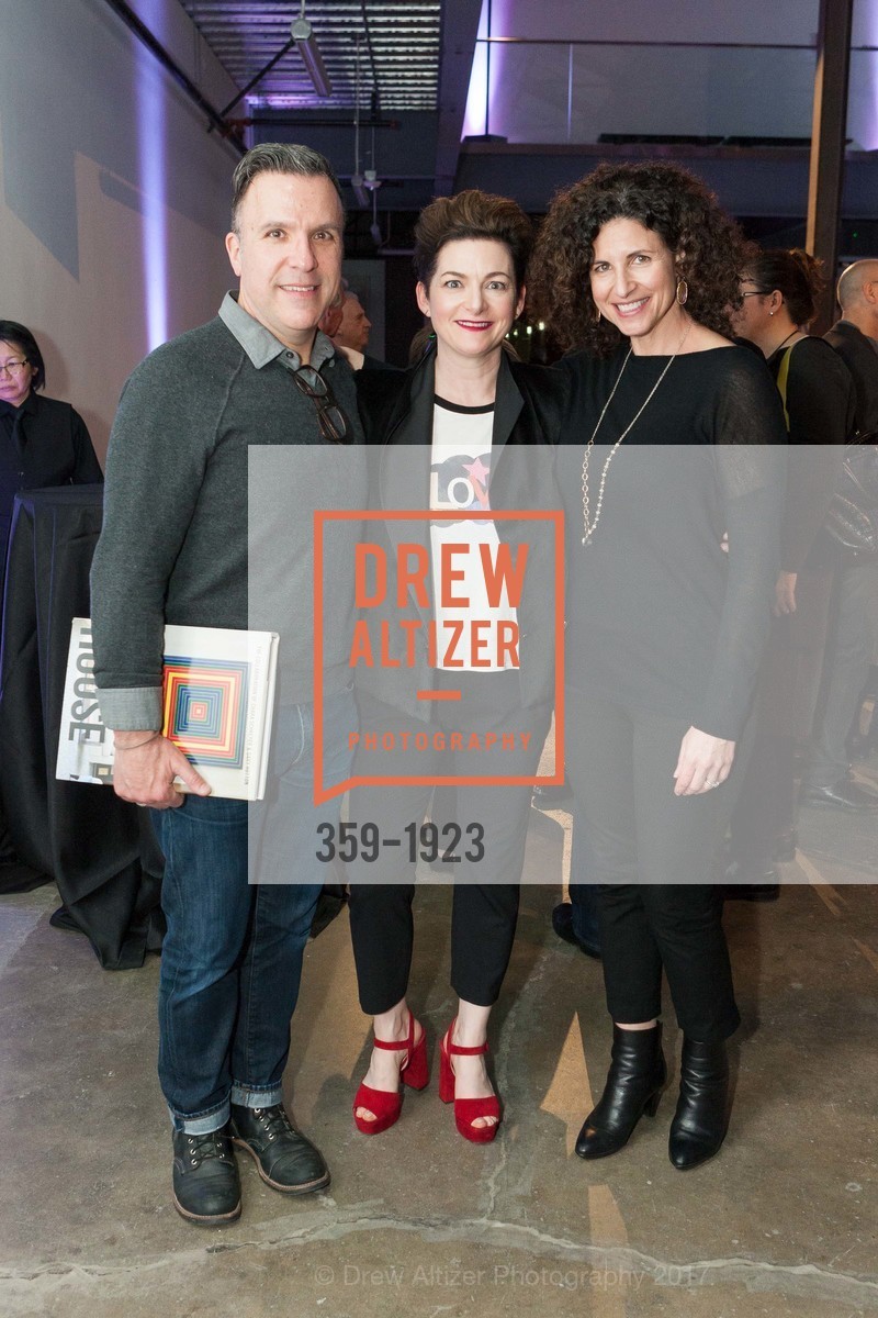 John Merkl, Alisa Carroll, Lisa Goodman, Art House Launch Party, Minnesota Street Project. 1275 Minnesota Street, February 9th, 2017, Photo #359-1923 John Merkl, Alisa Carroll, Lisa Goodman, Photo #359-1923