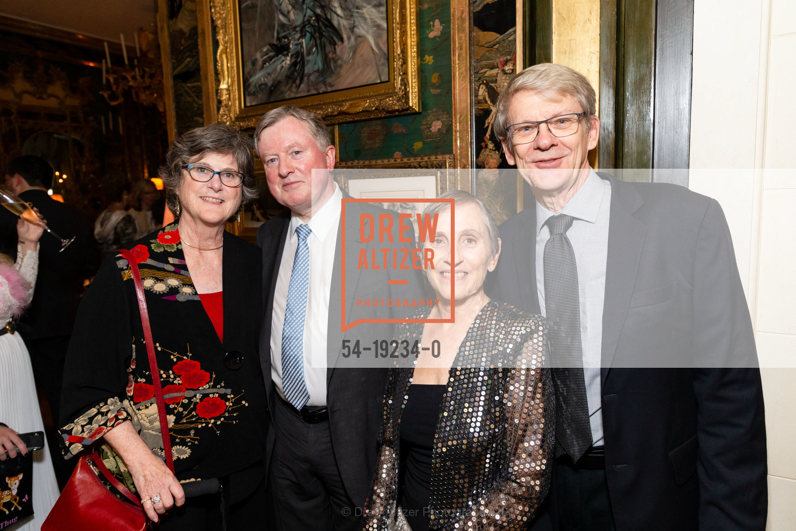 Caroline Wood, Niall Roche, Marcia Beck, Jim Beck, Gordon and Ann Getty Host New Century Chamber Orchestra, Private Residence, September 25th, 2019, Photo #54-19234-0 Caroline Wood, Niall Roche, Marcia Beck, Jim Beck, Photo #54-19234-0