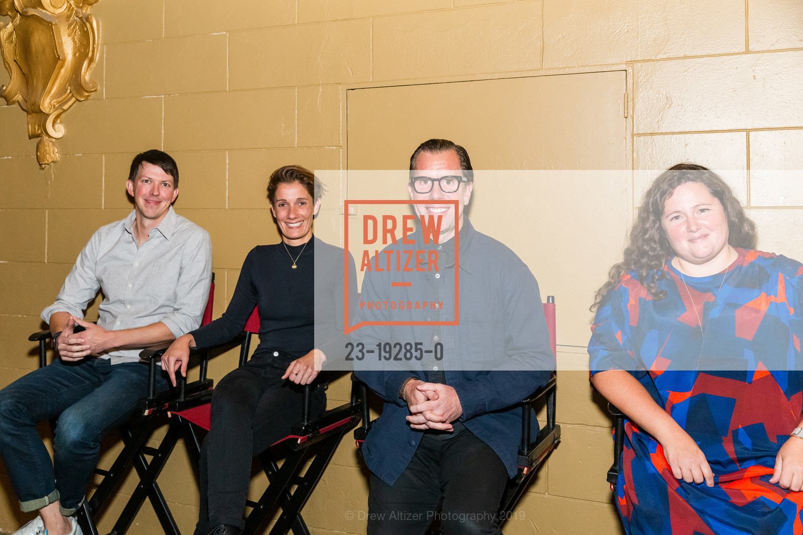Brett Westervelt, Paula Chowles, Scott Dadich, Caitlin Roper, Abstract Season Two Screening, Alamo Drafthouse Cinema. 2550 Mission Street, October 2nd, 2019, Photo #23-19285-0 Brett Westervelt, Paula Chowles, Scott Dadich, Caitlin Roper, Photo #23-19285-0