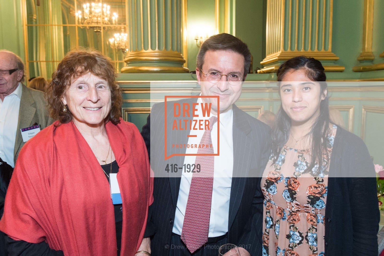 Eva Seligman-Kennard, Michael Pappas, Genesis Garcia, JCRC Behind the Scenes 2017, San Francisco War Memorial Veterans Building. 401 Van Ness Ave #110, February 16th, 2017, Photo #416-1929 Eva Seligman-Kennard, Michael Pappas, Genesis Garcia, Photo #416-1929