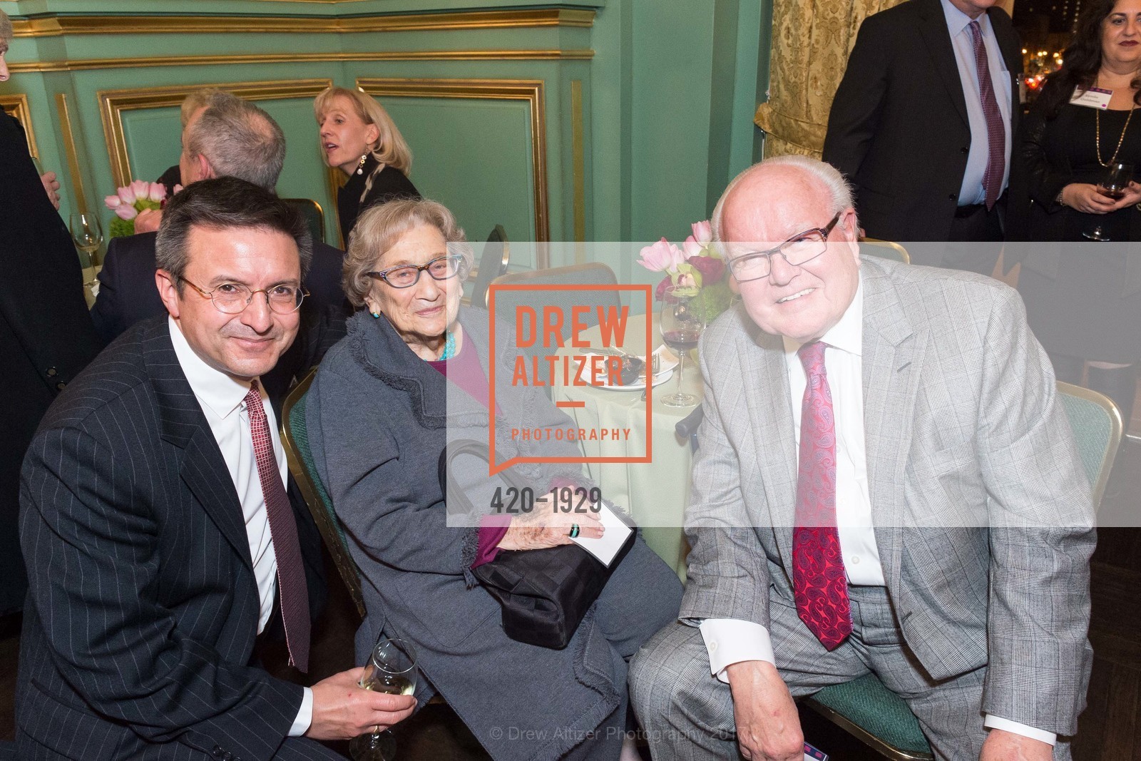 Michael Pappas, Rita Semel, Reverend James DeLange, JCRC Behind the Scenes 2017, San Francisco War Memorial Veterans Building. 401 Van Ness Ave #110, February 16th, 2017, Photo #420-1929 Michael Pappas, Rita Semel, Reverend James DeLange, Photo #420-1929