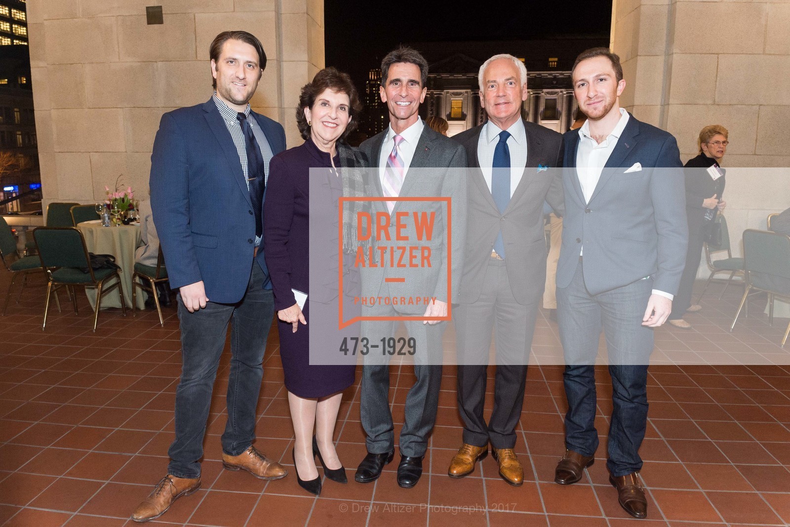 Adam Tartakovsky, Anita Friedman, Mark Leno, Jeff Farber, Aaron Tartakovsky, JCRC Behind the Scenes 2017, San Francisco War Memorial Veterans Building. 401 Van Ness Ave #110, February 16th, 2017, Photo #473-1929 Adam Tartakovsky, Anita Friedman, Mark Leno, Jeff Farber, Aaron Tartakovsky, Photo #473-1929