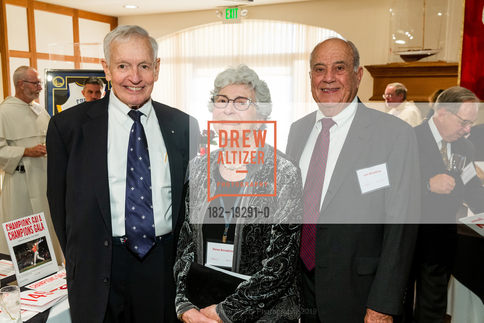 Michael Lambert, Dianne Bernadicou, Louis Bernadicou, Order of Malta Clinic Champions Gala, St. Francis Yacht Club. 700 Marina Boulevard, October 1st, 2019, Photo #182-19291-0 Michael Lambert, Dianne Bernadicou, Louis Bernadicou, Photo #182-19291-0
