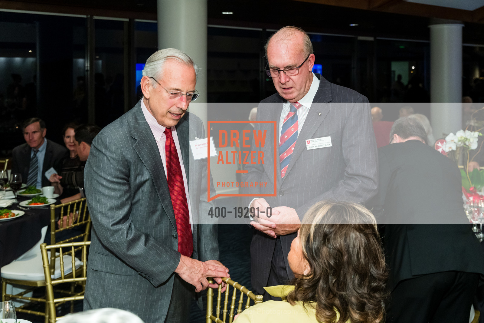 Bill Cumbelich, John McInerney, Order of Malta Clinic Champions Gala, St. Francis Yacht Club. 700 Marina Boulevard, October 1st, 2019, Photo #400-19291-0 Bill Cumbelich, John McInerney, Photo #400-19291-0