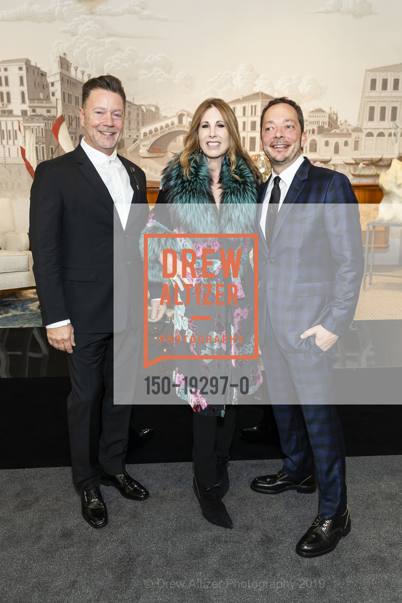 Jeff Holt, Madeline Stuart, Peter West, The San Francisco Fall Show Opening Night Preview Gala 2019, Fort Mason Festival Pavilion, October 2nd, 2019, Photo #150-19297-0 Jeff Holt, Madeline Stuart, Peter West, Photo #150-19297-0