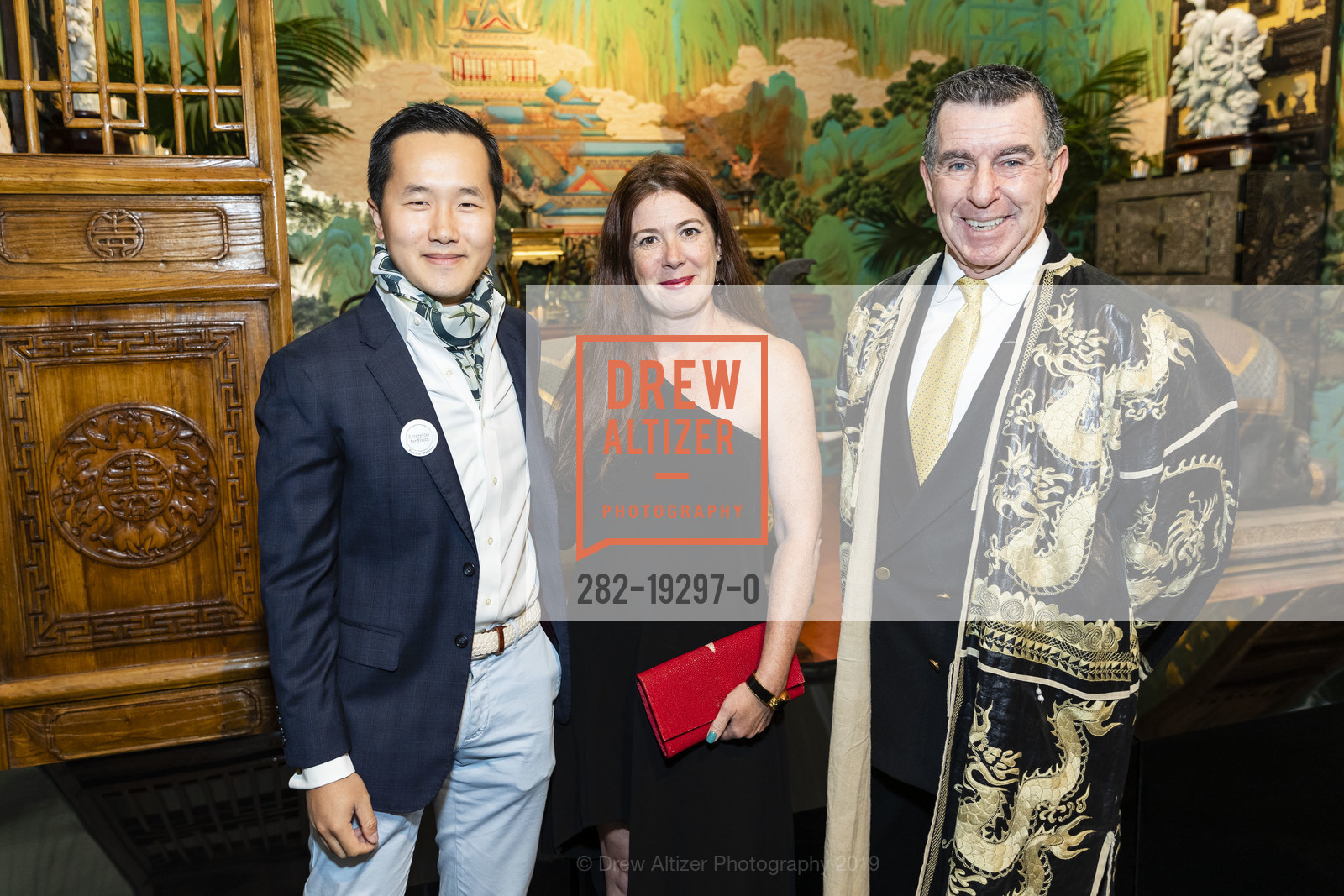 Terrance Bei, Meghan Conroy, Hutton Wilkinson, The San Francisco Fall Show Opening Night Preview Gala 2019, Fort Mason Festival Pavilion, October 2nd, 2019, Photo #282-19297-0 Terrance Bei, Meghan Conroy, Hutton Wilkinson, Photo #282-19297-0