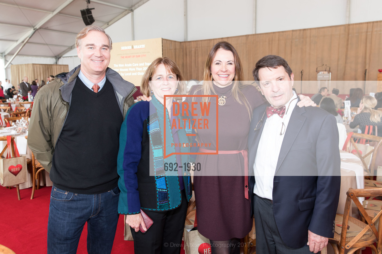 Daniel Ferst, Liz Hart, Tanya Peterson, Bruce Hart, Heroes and Hearts Luncheon 2017, AT&T Park, February 16th, 2017, Photo #692-1930 Daniel Ferst, Liz Hart, Tanya Peterson, Bruce Hart, Photo #692-1930