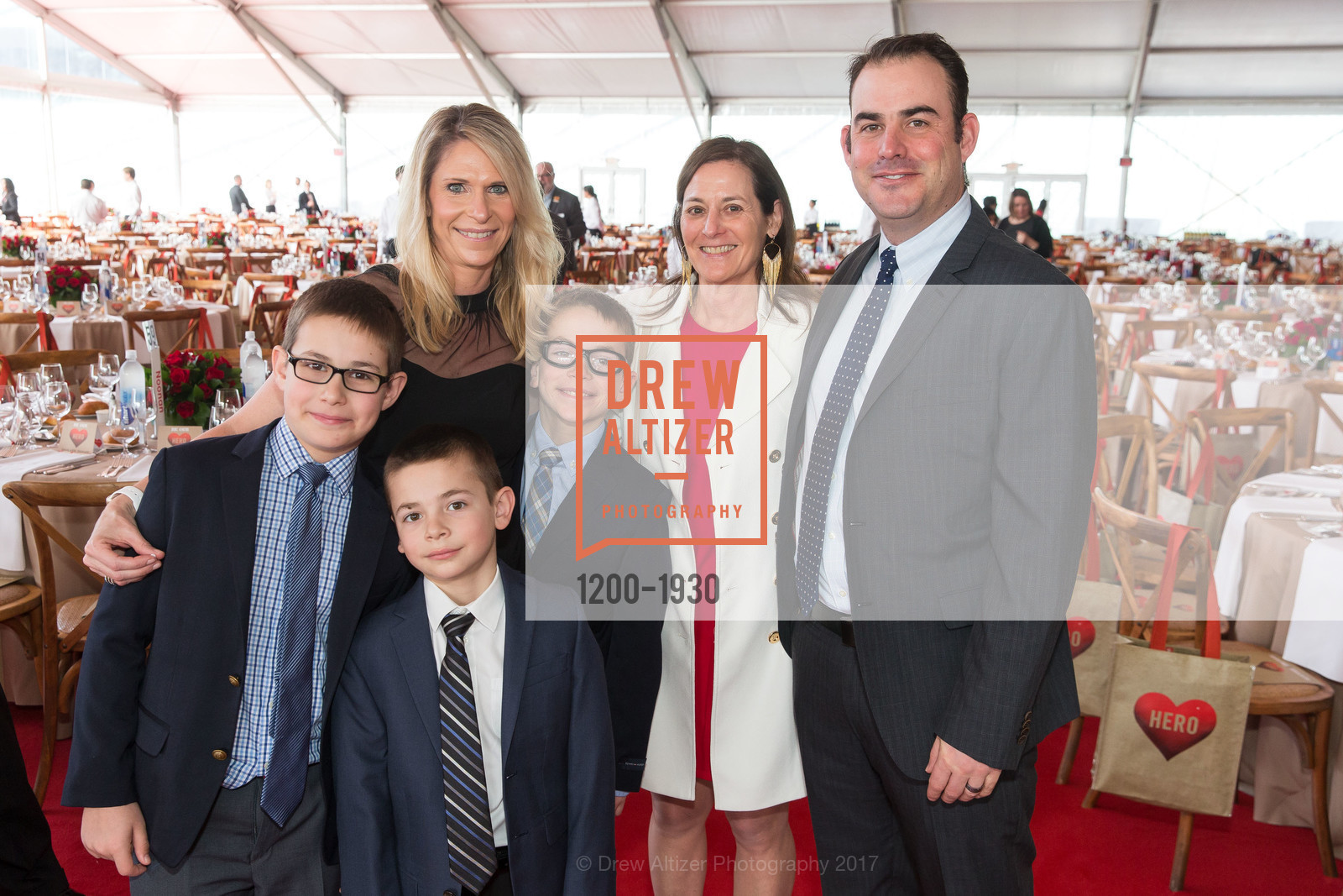 Zachary Vines, Jacob Vines, Nathan Vines, Kristin Vines, Jason Vines, Margaret Knudsen, Heroes and Hearts Luncheon 2017, AT&T Park, February 16th, 2017, Photo #1200-1930 Zachary Vines, Jacob Vines, Nathan Vines, Kristin Vines, Jason Vines, Margaret Knudsen, Photo #1200-1930