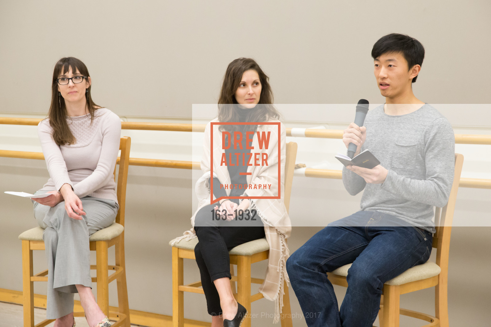 April Johnston, Lauren Strongin, Wei Wang, ENCORE! Trio Frankenstein Pre-Show Reception & Performance, San Francisco Ballet School-Buck Studio. 455 Franklin Street, February 23rd, 2017, Photo #163-1932 April Johnston, Lauren Strongin, Wei Wang, Photo #163-1932