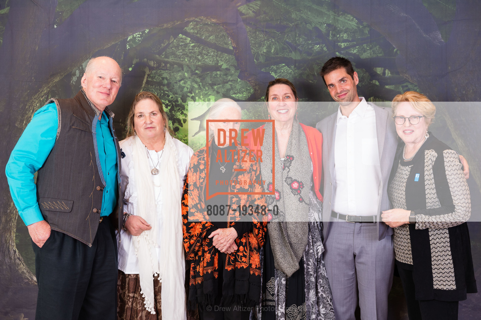 Alec Webster, Joanna Miller, Jane Goodall, Claudia Webster, Marcus Frost, Susan Solt, An Intimate Evening Celebrating Dr. Jane Goodall at Walt Disney Family Museum, Walt Disney Family Museum. 104 Montgomery Street, October 10th, 2019, Photo #8087-19348-0 Alec Webster, Joanna Miller, Jane Goodall, Claudia Webster, Marcus Frost, Susan Solt, Photo #8087-19348-0
