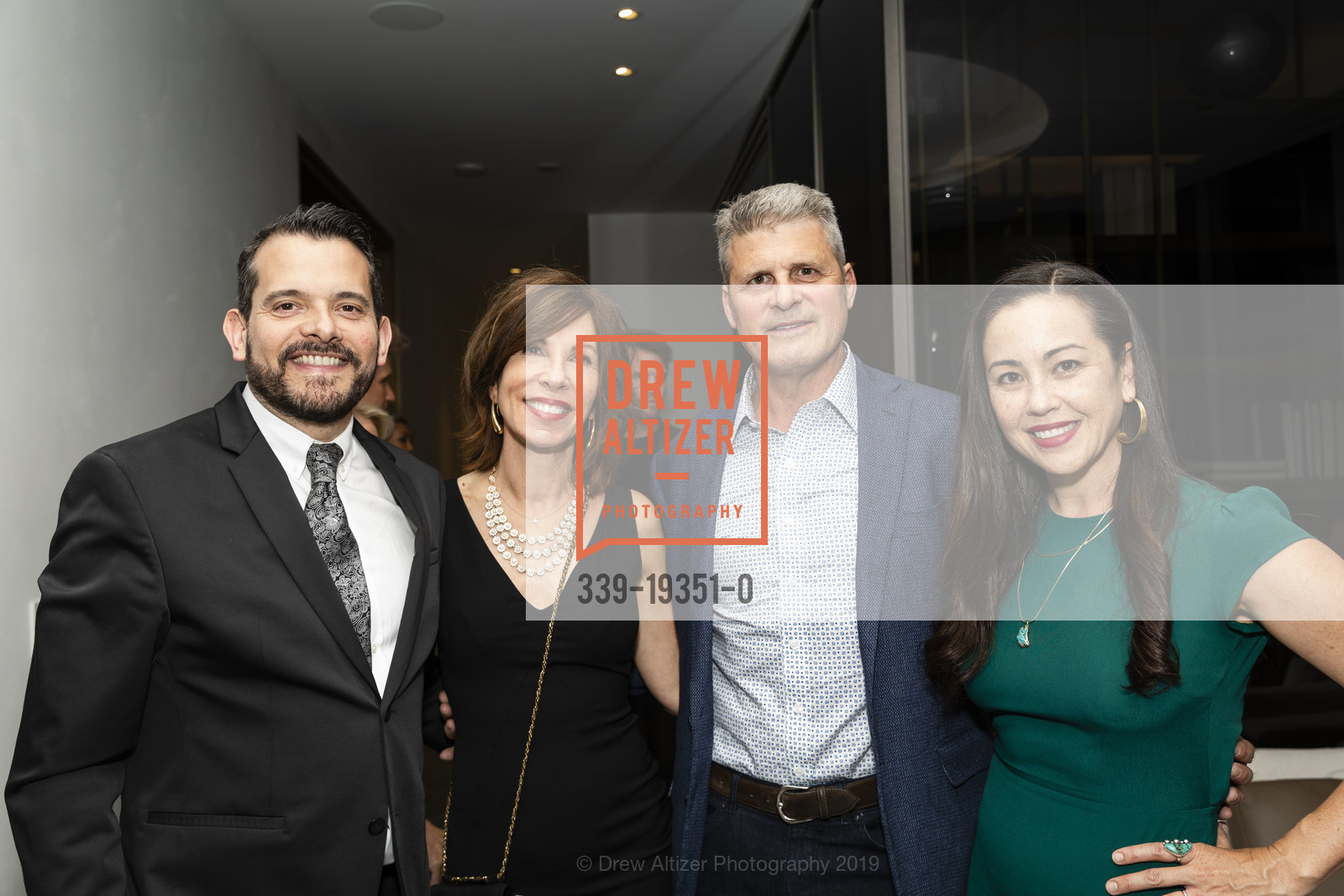 Leo Medeoris, Sandra Eaton, Karl Baldauf, Carrie Gorospe, 181 Fremont and Architectural Digest Unveil The Grand Penthouse at 181 Fremont Residences, 181 Fremont Residences, Penthouse. 181 Fremont Street, October 10th, 2019, Photo #339-19351-0 Leo Medeoris, Sandra Eaton, Karl Baldauf, Carrie Gorospe, Photo #339-19351-0