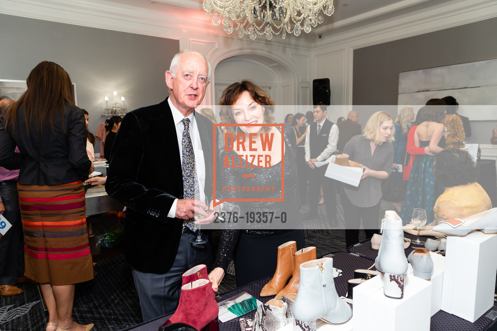David Malone, Norah Blay, Saint Francis Foundation presents Wine Women & Shoes 2019, Ritz Carlton. 600 Stockton St, Photo #2376-19357-0 David Malone, Norah Blay, Photo #2376-19357-0
