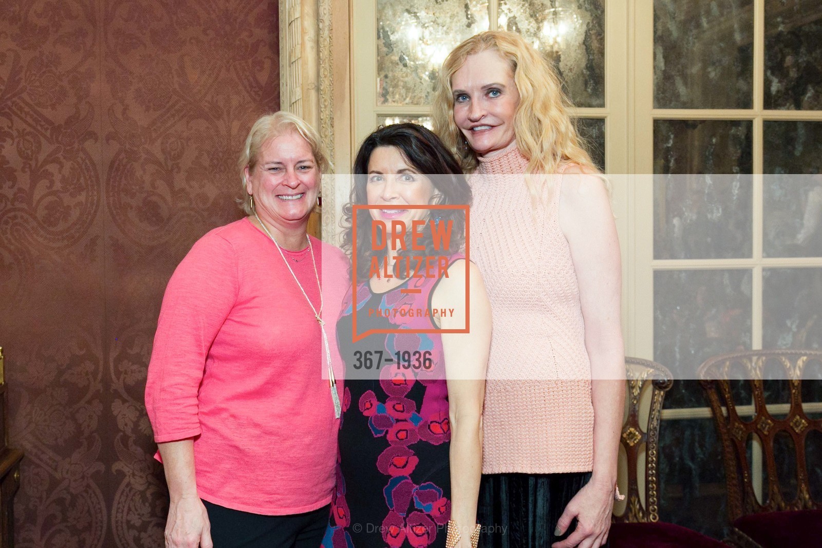 Kirsten Sykes, Claire Hagman, Beth Townsend, Susan G Komen Breast Cancer Survivor Reception Hosted by Ann and Gordon Getty', Private Residence, Photo #367-1936 Kirsten Sykes, Claire Hagman, Beth Townsend, Photo #367-1936