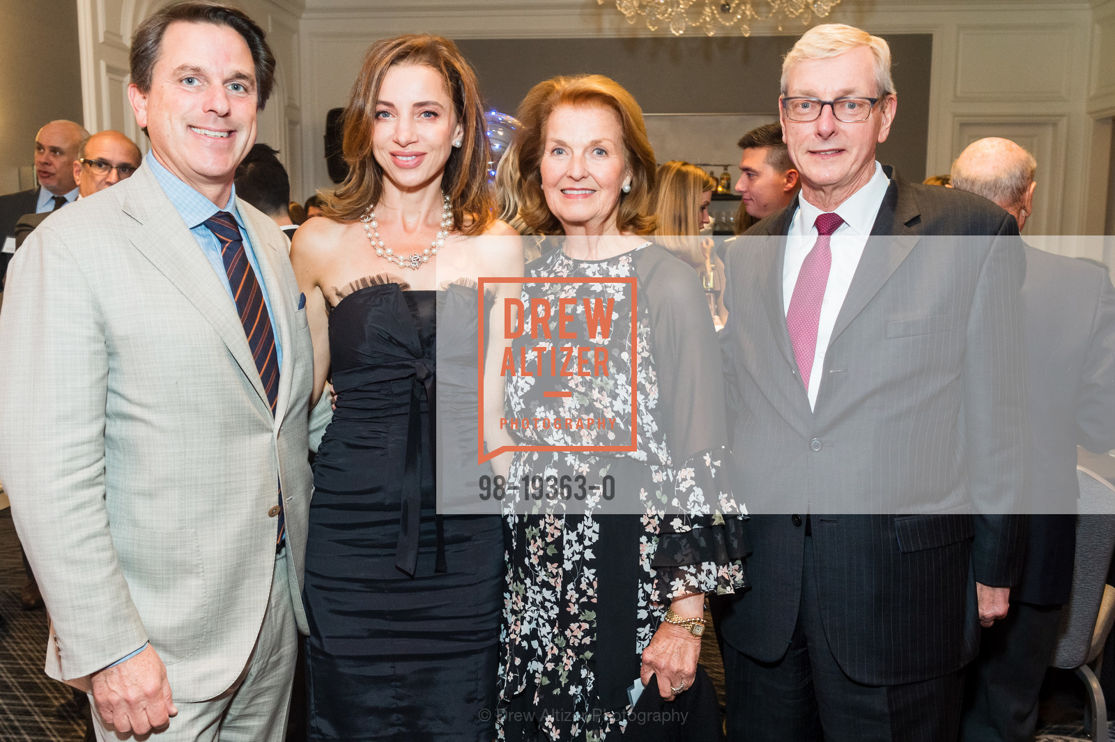 Gregory Malin, Elena Zorn, JaMel Perkins, George Cruys, San Francisco Education Fund's Back to School Gala 2019, Ritz Carlton. 600 Stockton St, Photo #98-19363-0 Gregory Malin, Elena Zorn, JaMel Perkins, George Cruys, Photo #98-19363-0