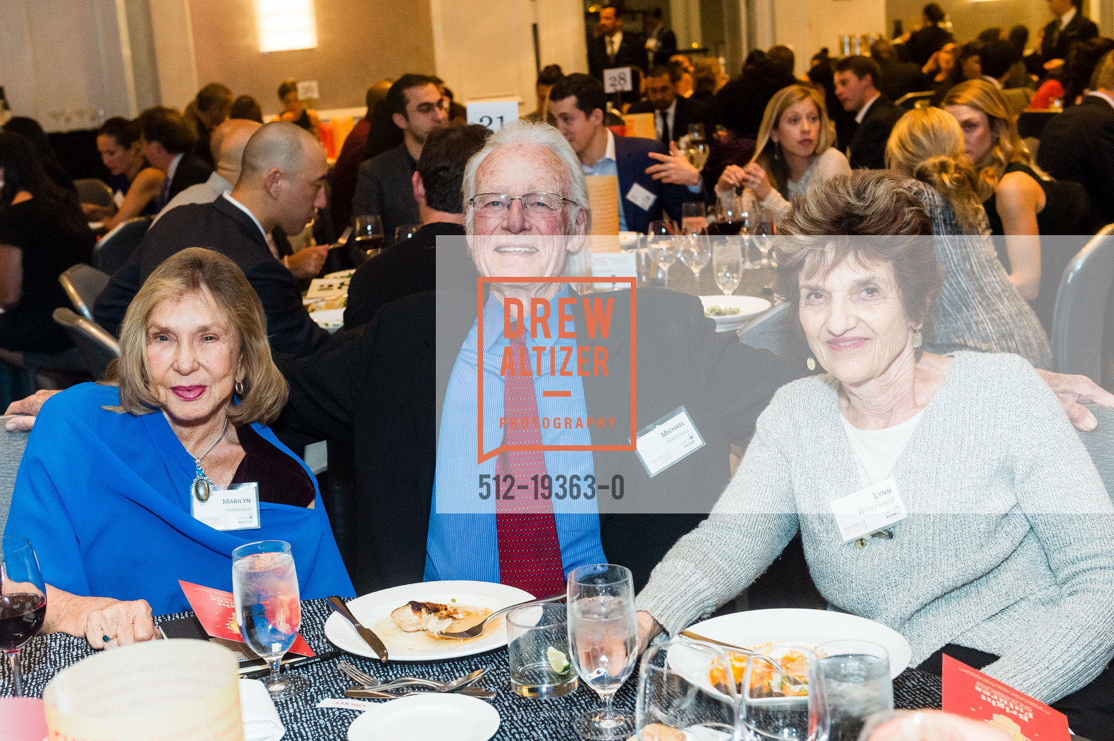 Marilyn Harryman, Michael Harryman, Lynn Winter Gross, San Francisco Education Fund's Back to School Gala 2019, Ritz Carlton. 600 Stockton St, Photo #512-19363-0 Marilyn Harryman, Michael Harryman, Lynn Winter Gross, Photo #512-19363-0