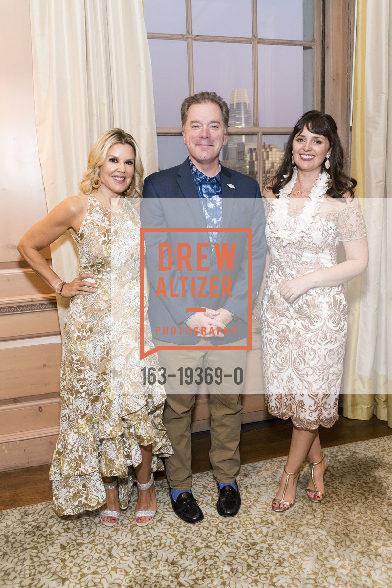 Kim Scurr, Michael Anderson, Kim Murphy, Family House Ohana Gala 2019, Fairmont Hotel. 950 Mason St, Photo #163-19369-0 Kim Scurr, Michael Anderson, Kim Murphy, Photo #163-19369-0