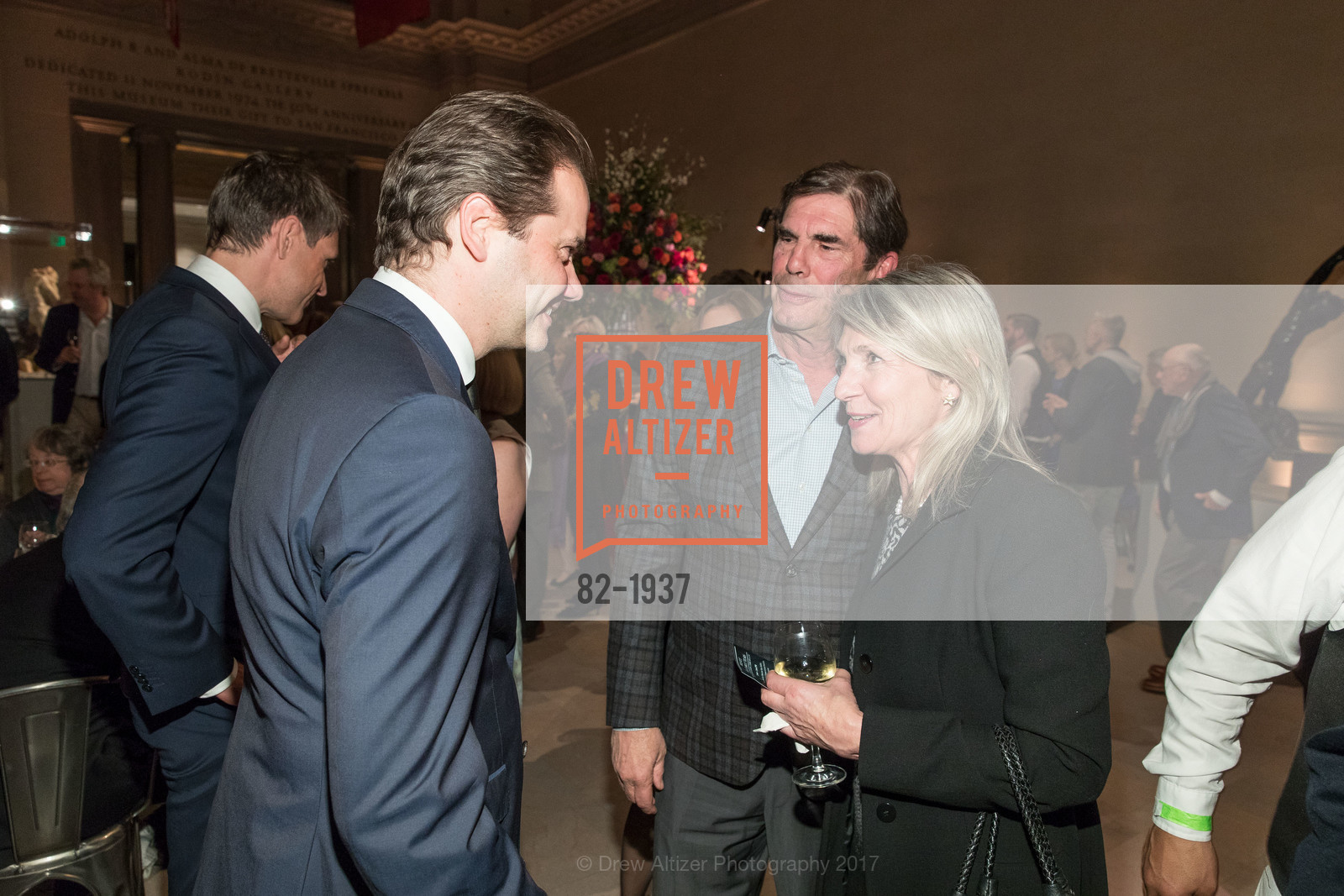 Max Hollein, John Rosekrans, Kathy Best, Monet Donor Reception at the Legion of Honor, San Francisco, April 11th, 2018, Photo #82-1937 Max Hollein, John Rosekrans, Kathy Best, Photo #82-1937