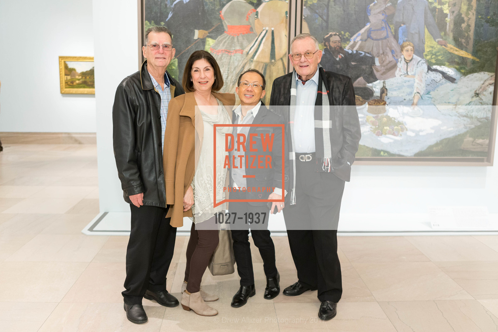 Richard Talvola, Jean Talvola, Laurence Wu, Dennis White, Monet Donor Reception at the Legion of Honor, Legion of Honor, February 23rd, 2017, Photo #1027-1937 Richard Talvola, Jean Talvola, Laurence Wu, Dennis White, Photo #1027-1937