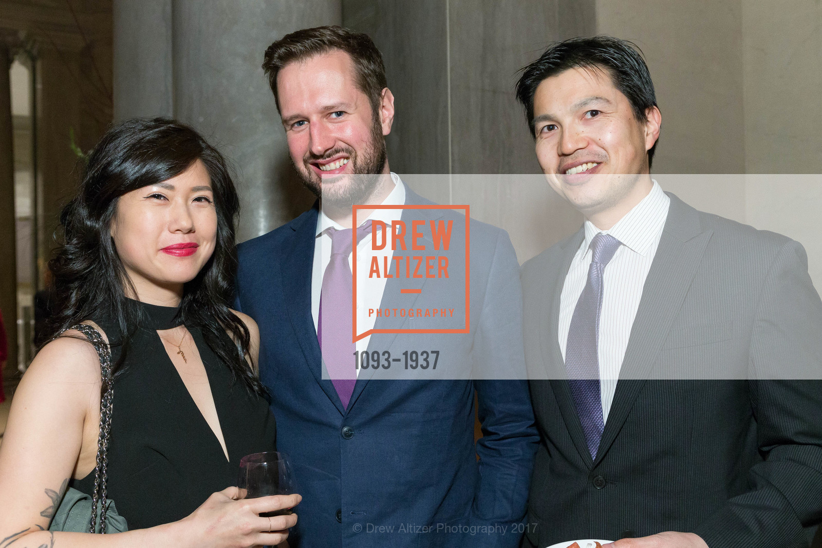 Sujan Mun, Michael Barton, Andrew Toy, Monet Donor Reception at the Legion of Honor, Legion of Honor, February 23rd, 2017, Photo #1093-1937 Sujan Mun, Michael Barton, Andrew Toy, Photo #1093-1937