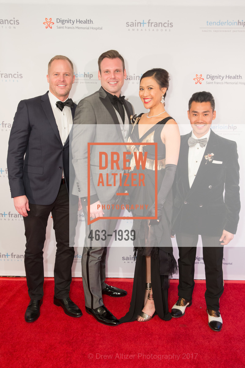 John Hunt, Joshua Morgan, Aileen Bui, Tony Sananikone, Saint Francis Foundation’s 2017 Oscar Benefit Party, SF Fairmont, Penthouse, February 26th, 2017, Photo #463-1939 John Hunt, Joshua Morgan, Aileen Bui, Tony Sananikone, Photo #463-1939