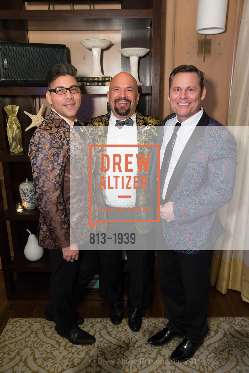 Elmer Guerrero, Ted Hannig, Mark Calvano, Saint Francis Foundation’s 2017 Oscar Benefit Party, SF Fairmont, Penthouse, February 26th, 2017, Photo #813-1939 Elmer Guerrero, Ted Hannig, Mark Calvano, Photo #813-1939