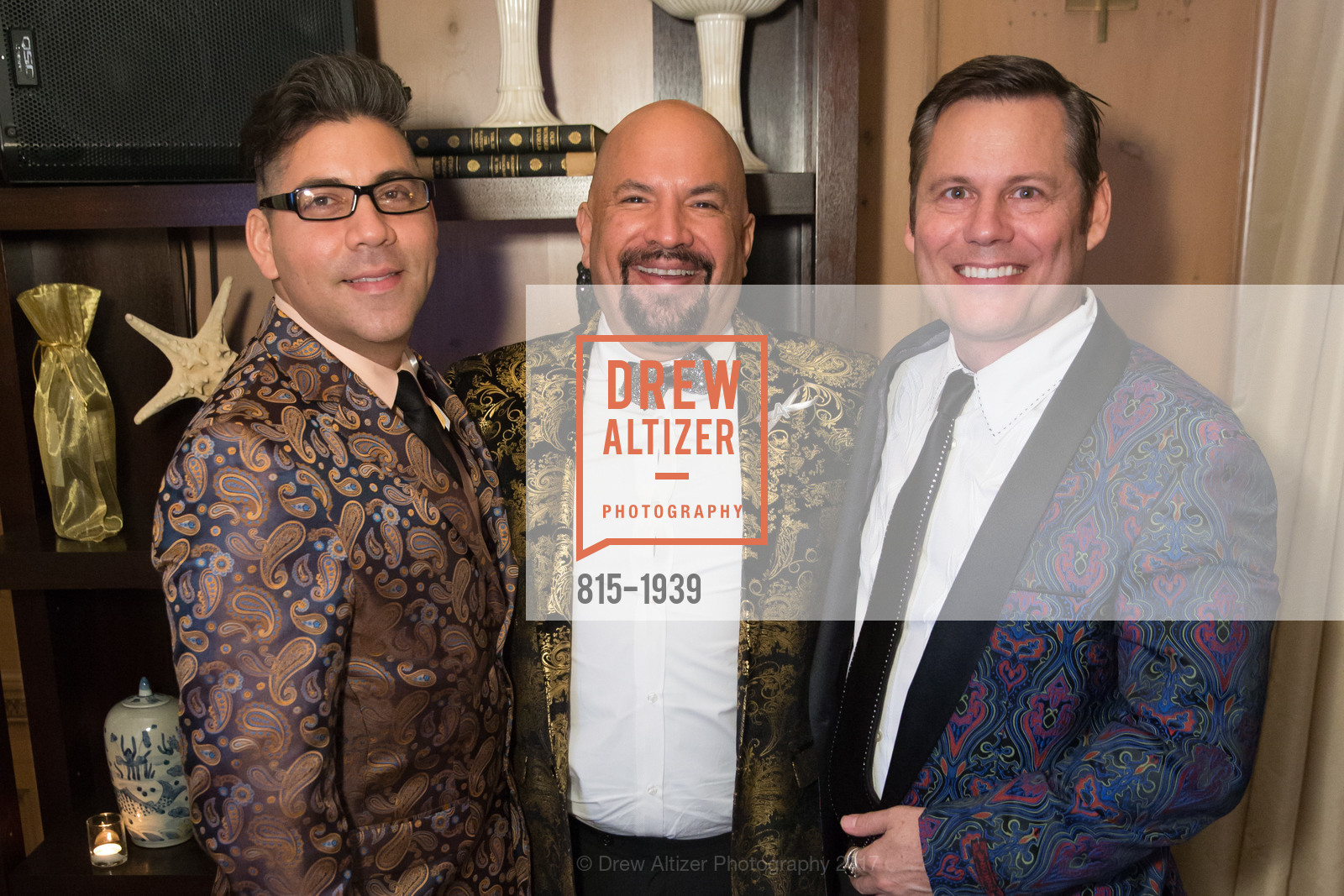 Elmer Guerrero, Ted Hannig, Mark Calvano, Saint Francis Foundation’s 2017 Oscar Benefit Party, SF Fairmont, Penthouse, February 26th, 2017, Photo #815-1939 Elmer Guerrero, Ted Hannig, Mark Calvano, Photo #815-1939