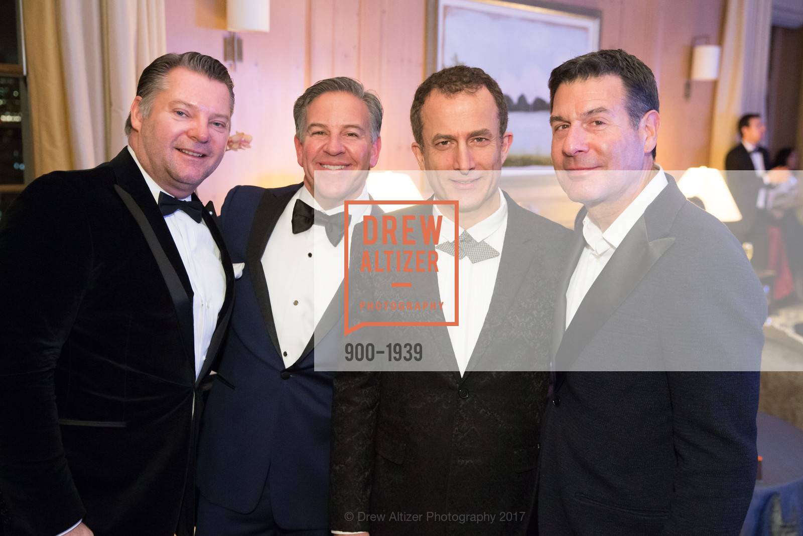 Andreas Rippel, Gregg Lynn, Jorge Maumer, Glenn Risso, Saint Francis Foundation’s 2017 Oscar Benefit Party, SF Fairmont, Penthouse, February 26th, 2017, Photo #900-1939 Andreas Rippel, Gregg Lynn, Jorge Maumer, Glenn Risso, Photo #900-1939
