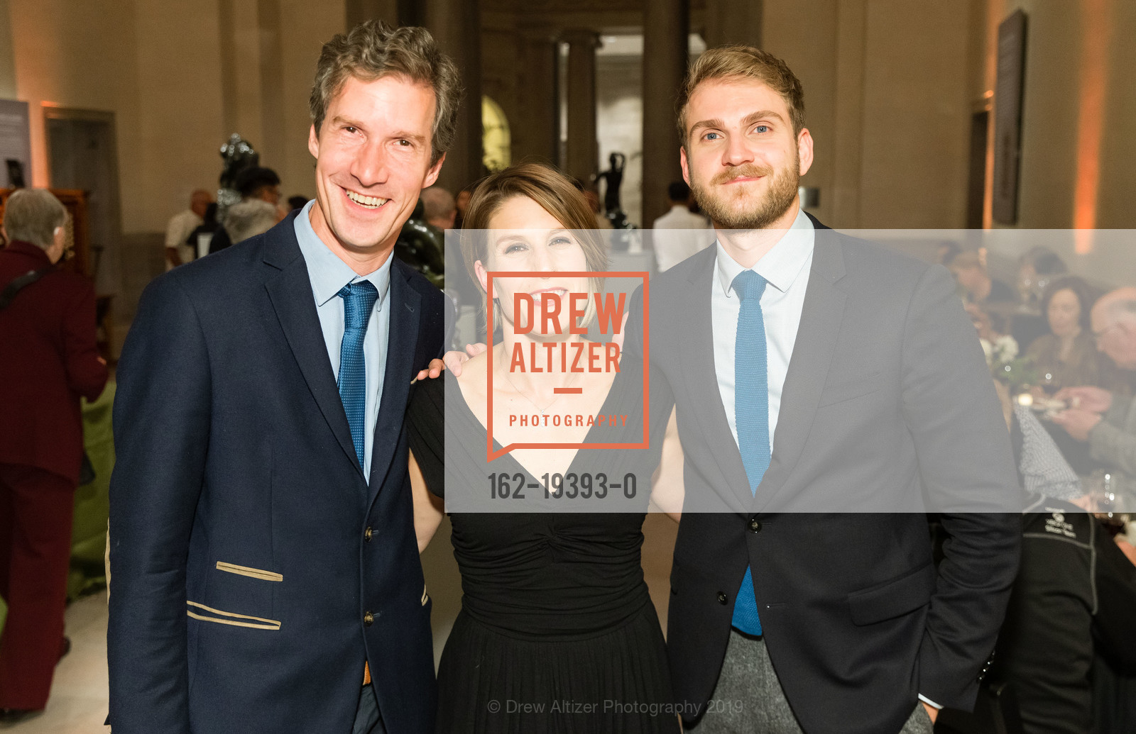 Cyrille Sciama, Sarah Kliner, Paul Perrine, Donor and Member Reception for James Tissot: Fashion & Faith, Legion of Honor. 52 CHENERY ST, October 11th, 2019, Photo #162-19393-0 Cyrille Sciama, Sarah Kliner, Paul Perrine, Photo #162-19393-0